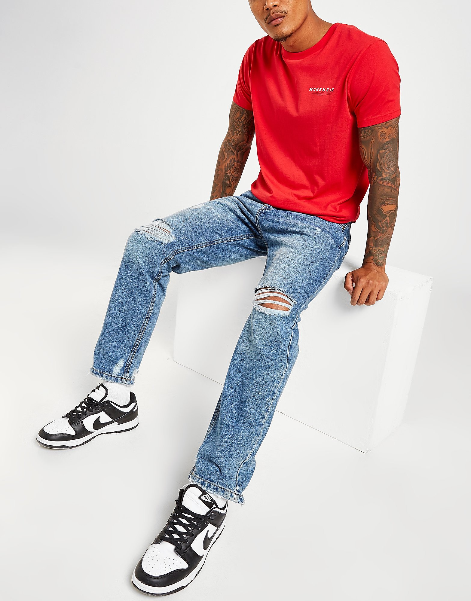 

Brave Soul Baggy Rip Jeans - Blue - Mens, Blue