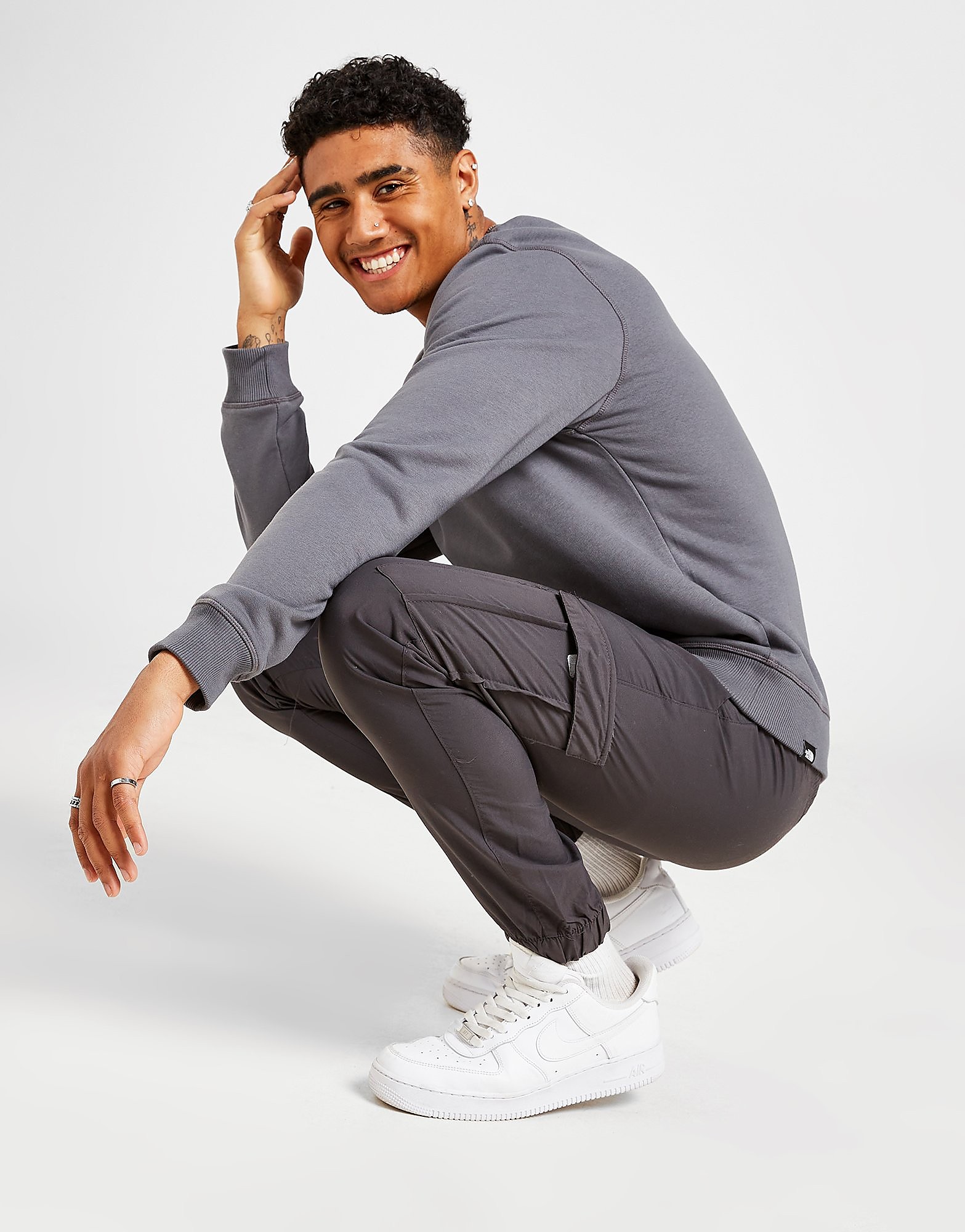 

Brave Soul Cuffed Taslan Cargo Pants - Grey - Mens, Grey