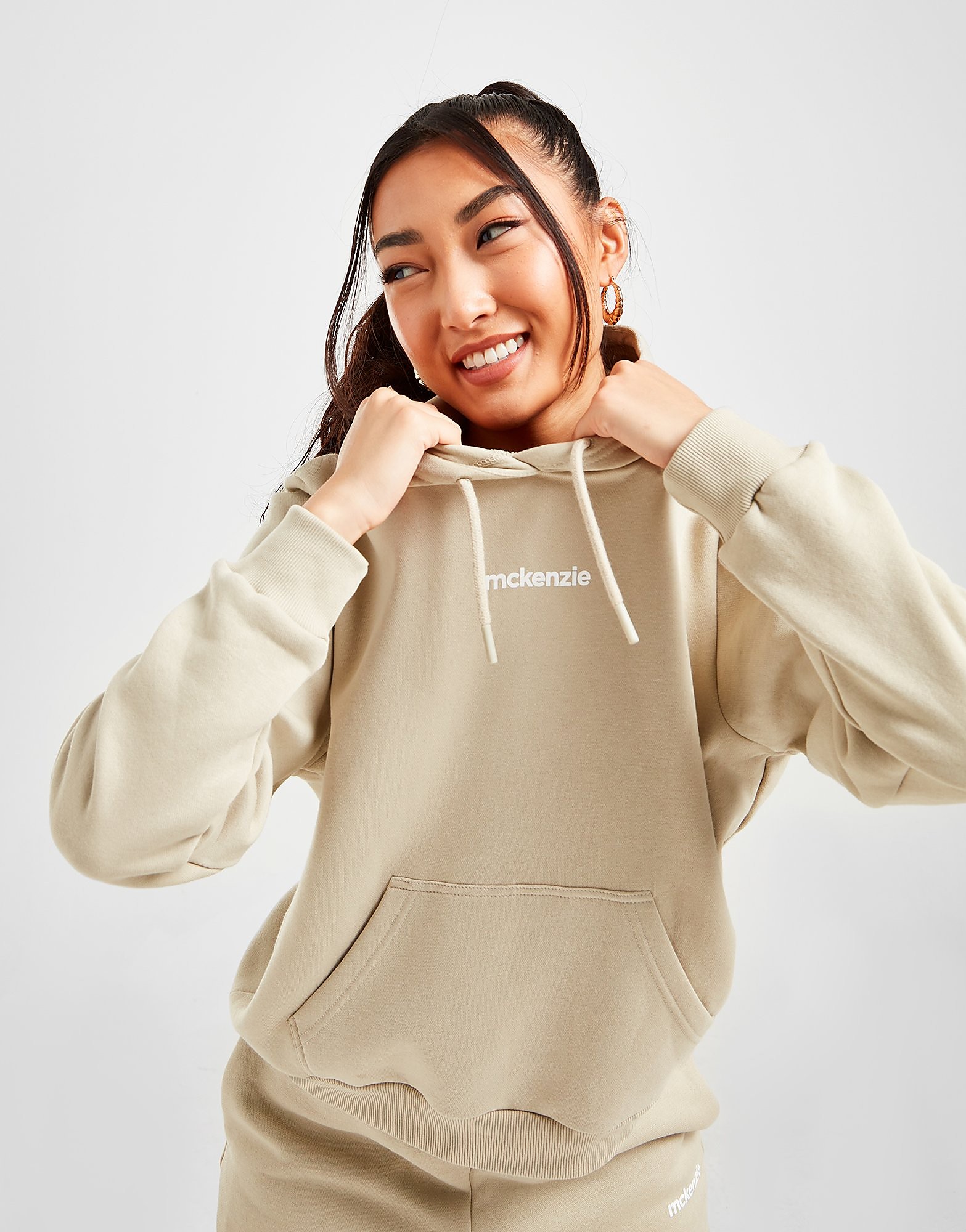 

McKenzie Logo Overhead Hoodie - Only at JD - Brown - Womens, Brown