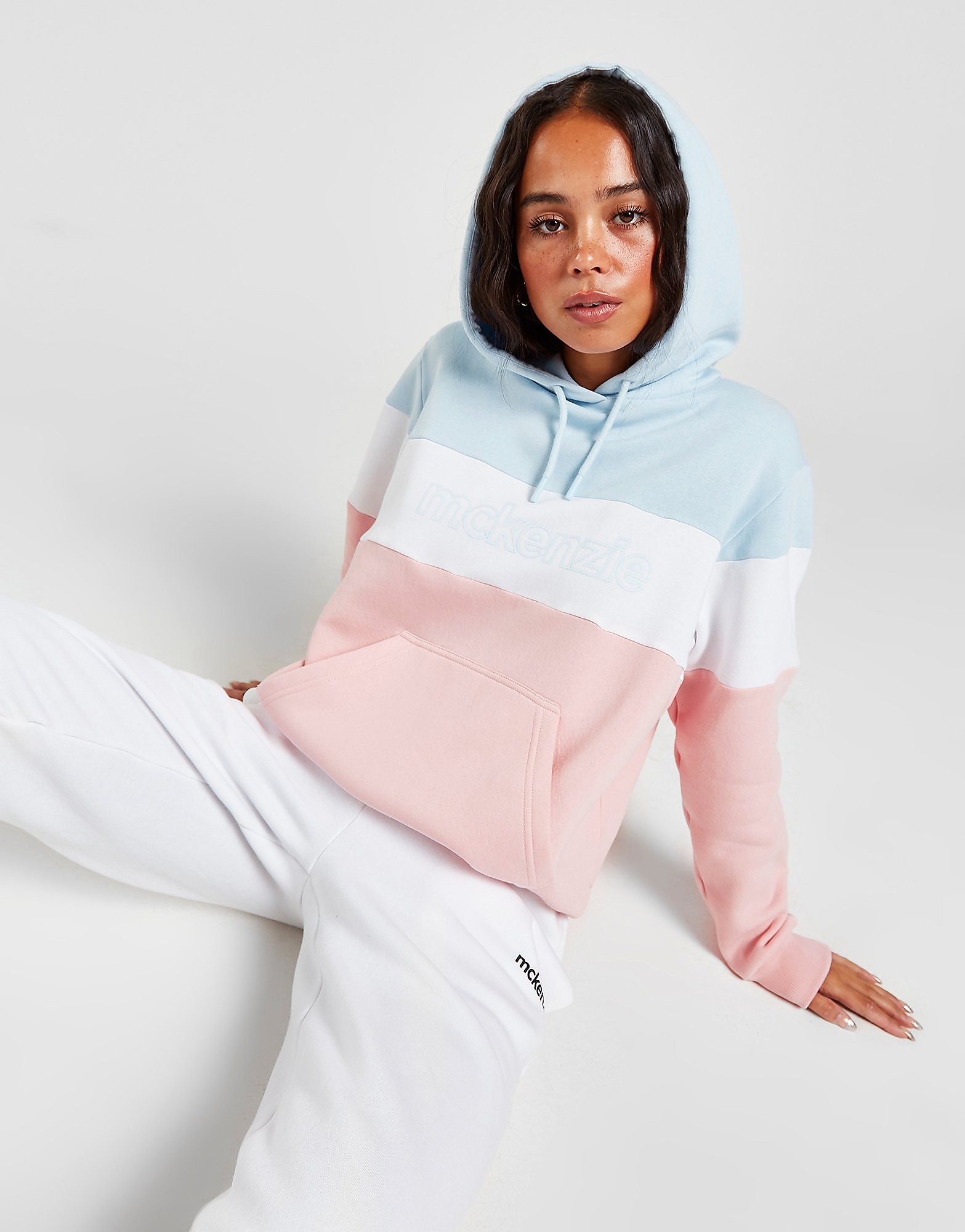 

McKenzie Colour Block Hoodie - Only at JD - Blue - Womens, Blue