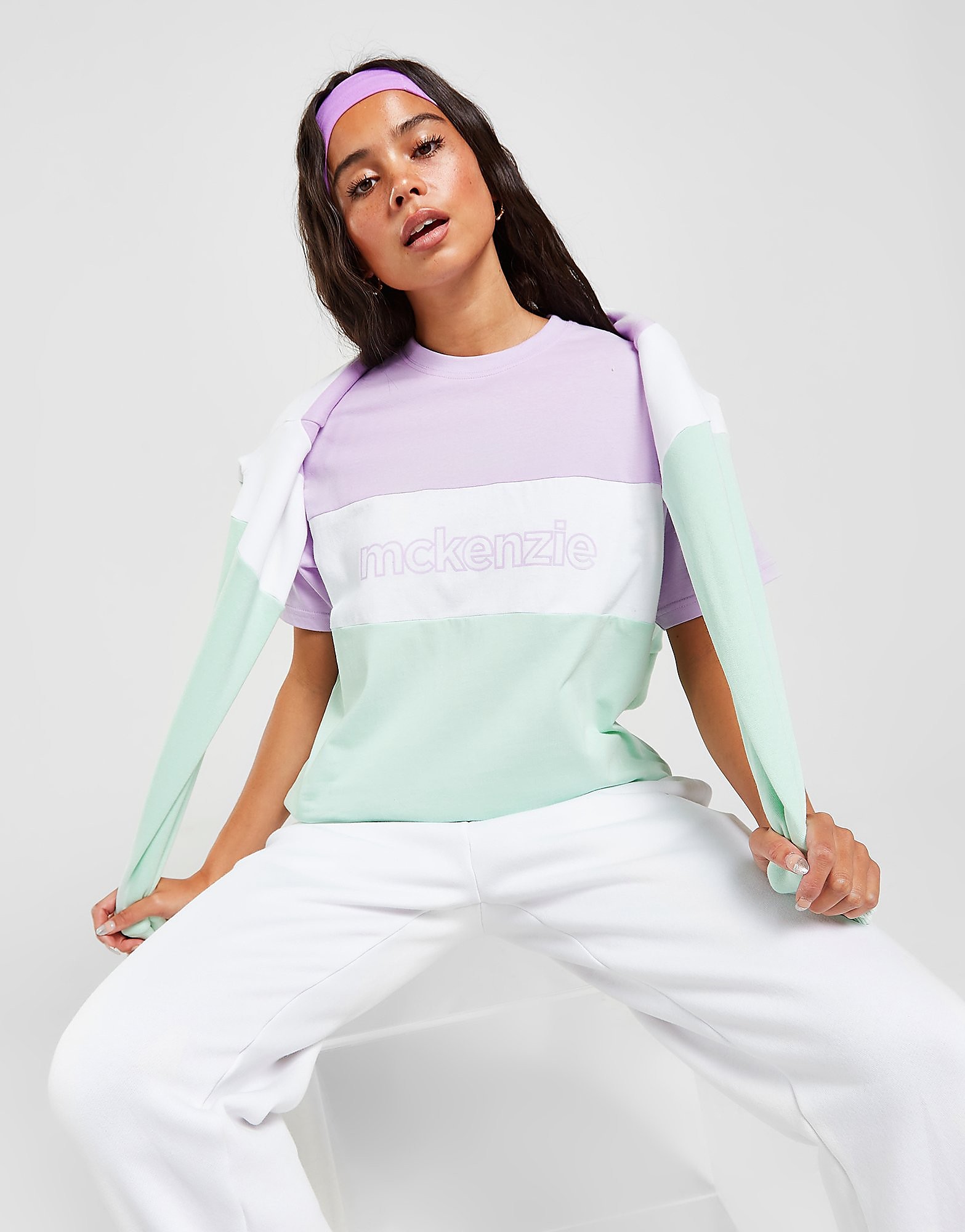 

McKenzie Enigma Boyfriend T-Shirt - Only at JD - Purple/Green - Womens, Purple/Green
