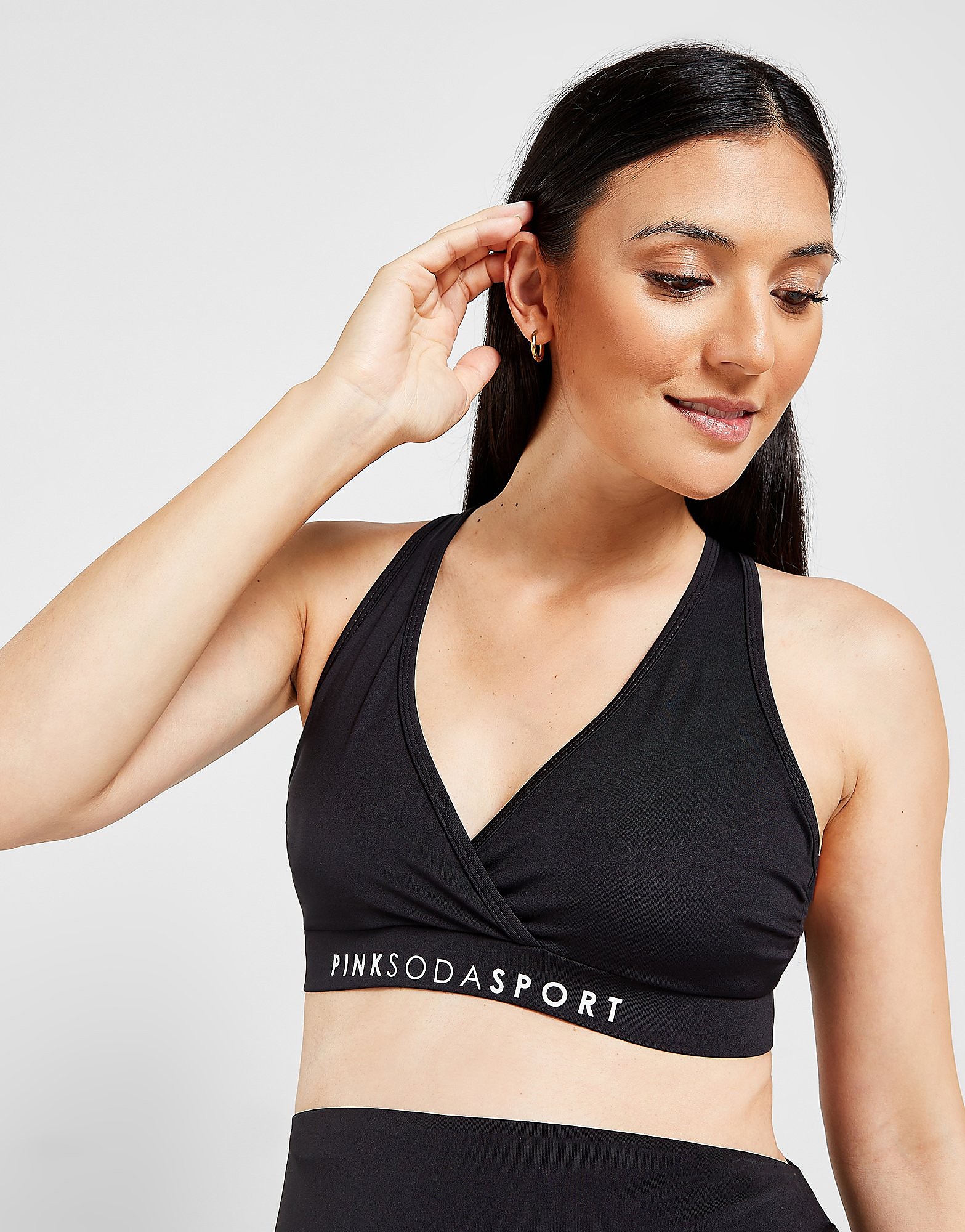 

Pink Soda Sport Maternity Mid Cross Sports Bra - Black - Womens, Black