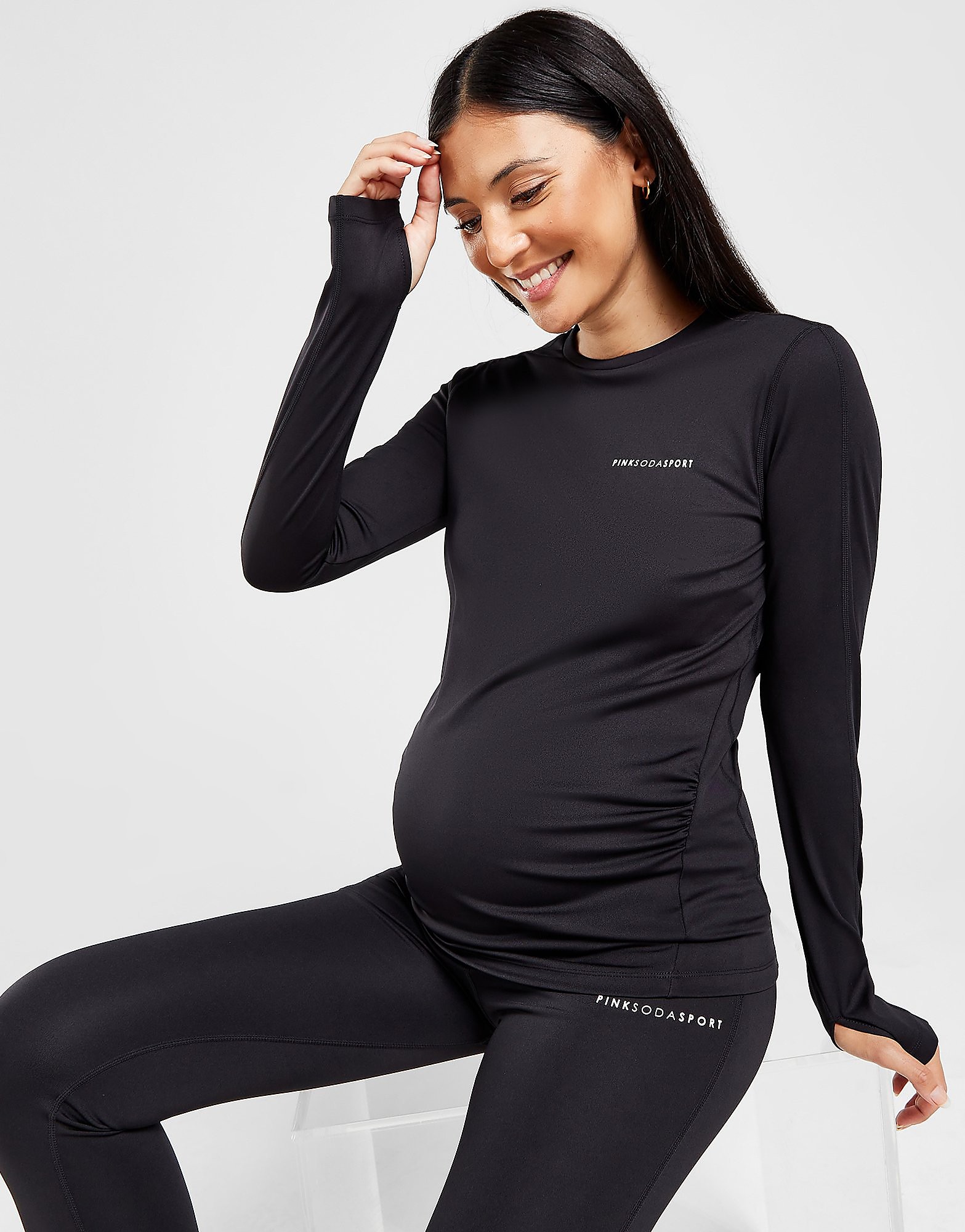 

Pink Soda Sport Maternity Core Long Sleeve Top - Black - Womens, Black