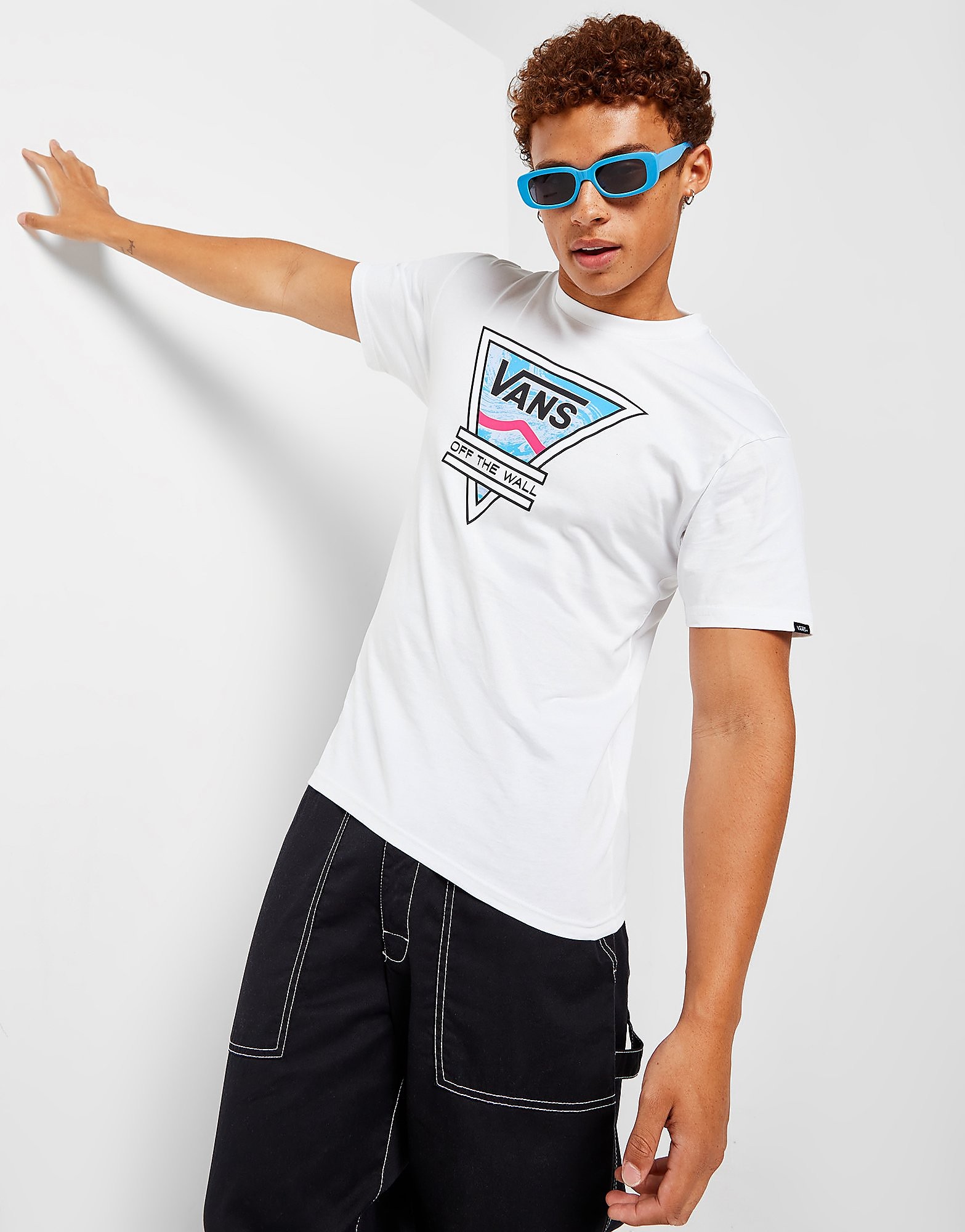 

Vans Wavy Large Logo T-Shirt - Only at JD - White - Mens, White