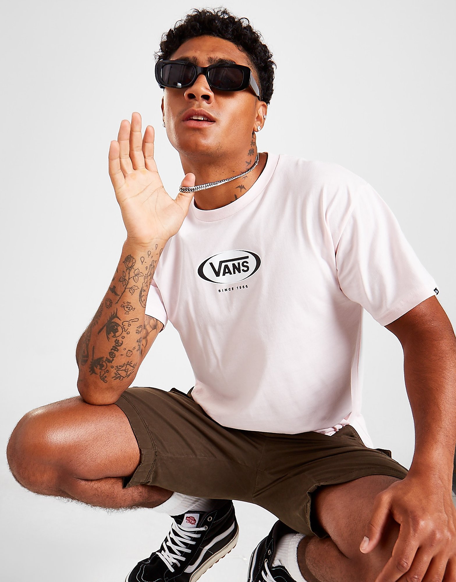 

Vans Oval T-Shirt - Only at JD - Pink - Mens, Pink