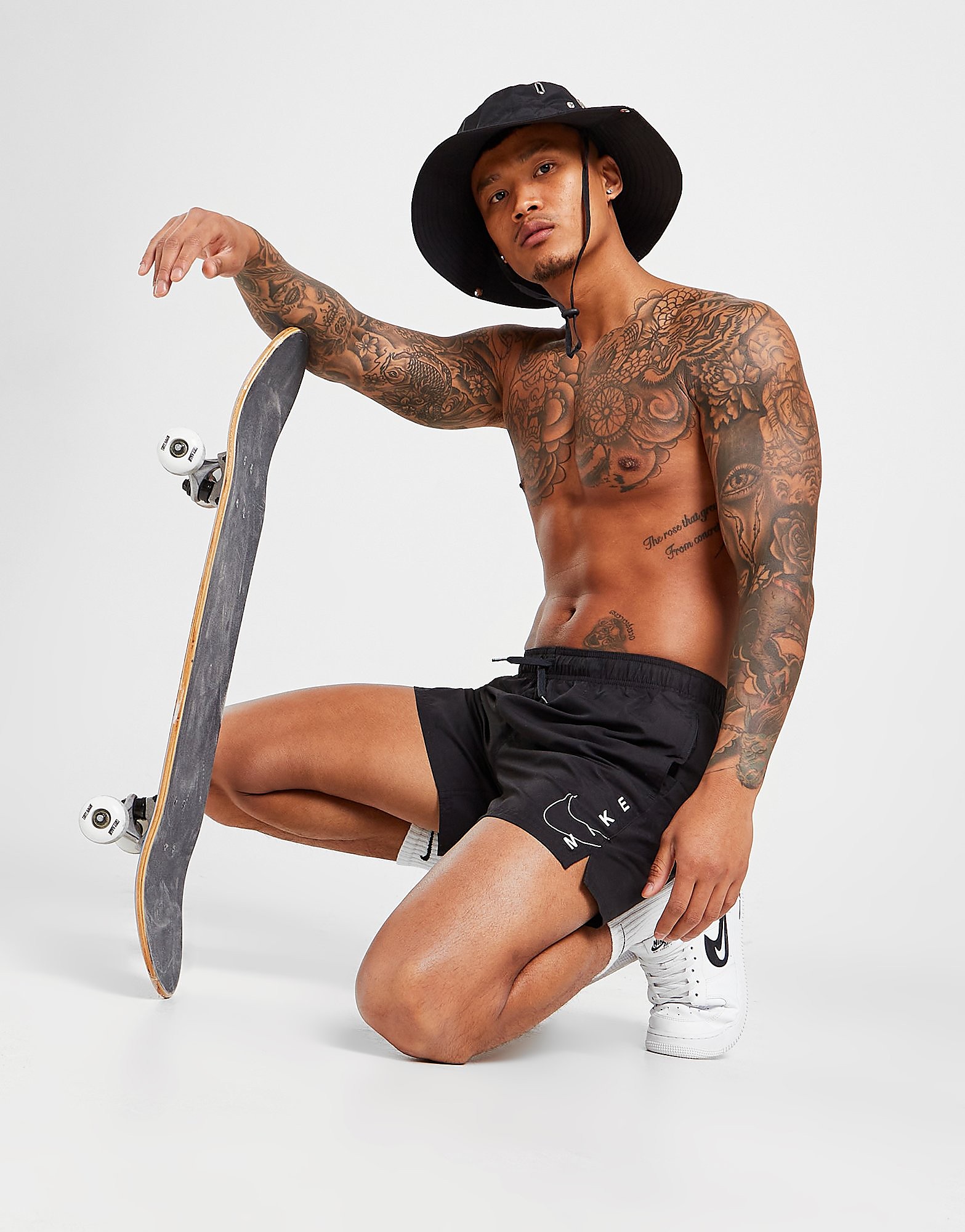 

Nike Swoosh Swim Shorts - Black - Mens, Black