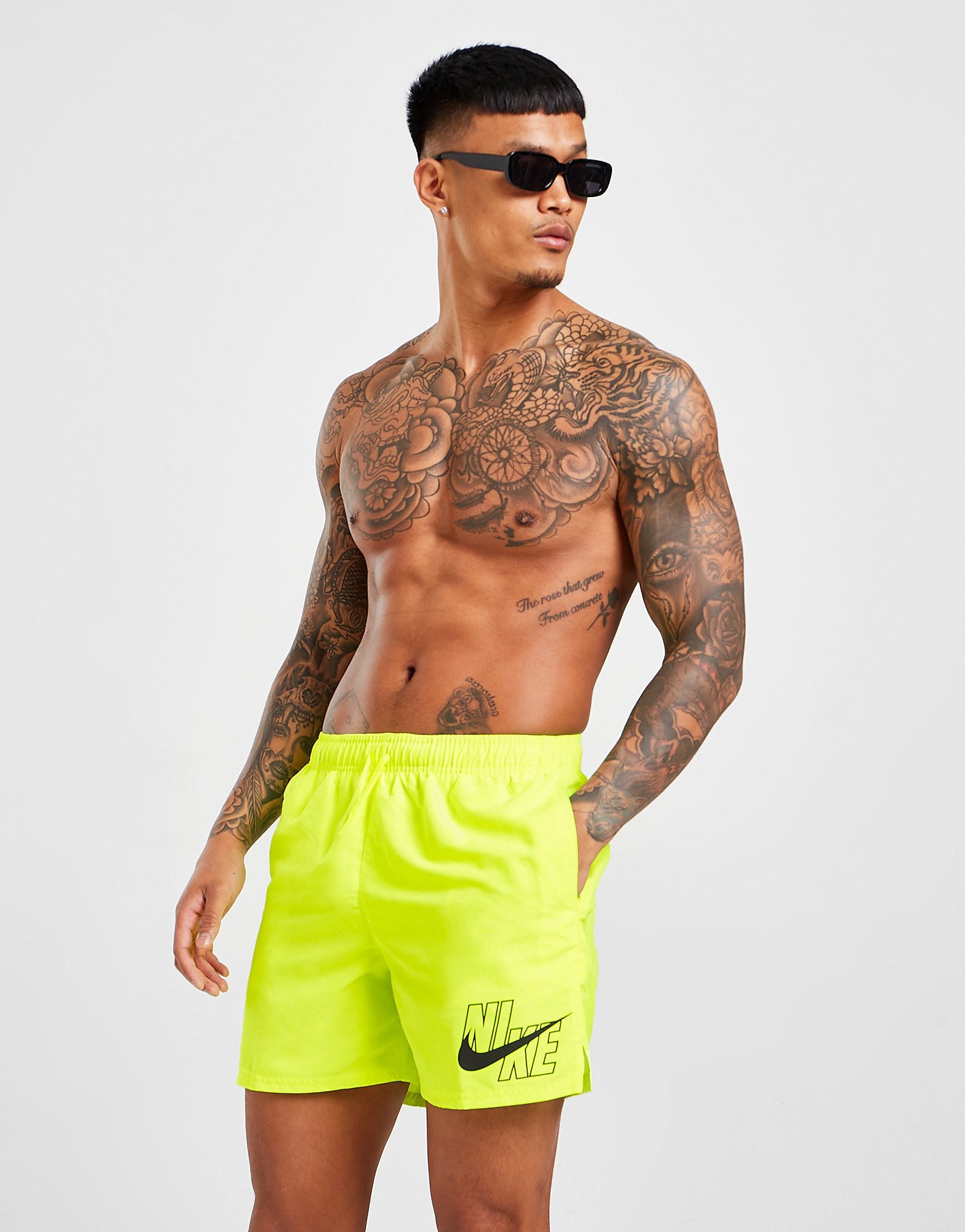 

Nike Solid Logo Swim Shorts - Yellow - Mens, Yellow