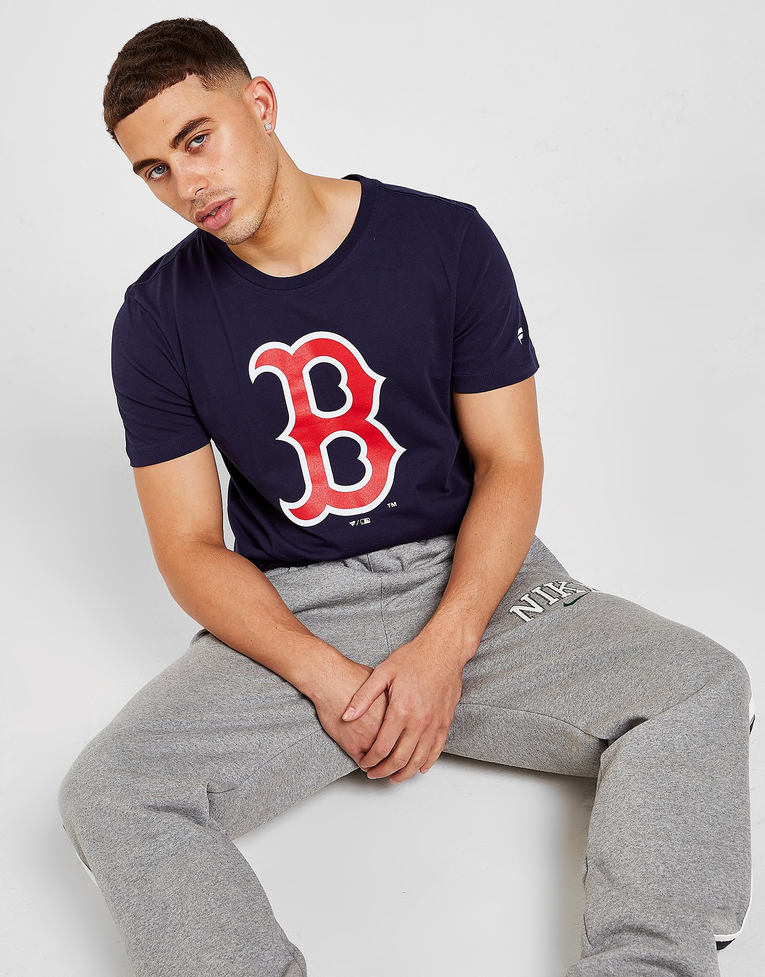 Official Team T-Shirt MLB Boston Red Sox Logo - Azul - Mens, Azul