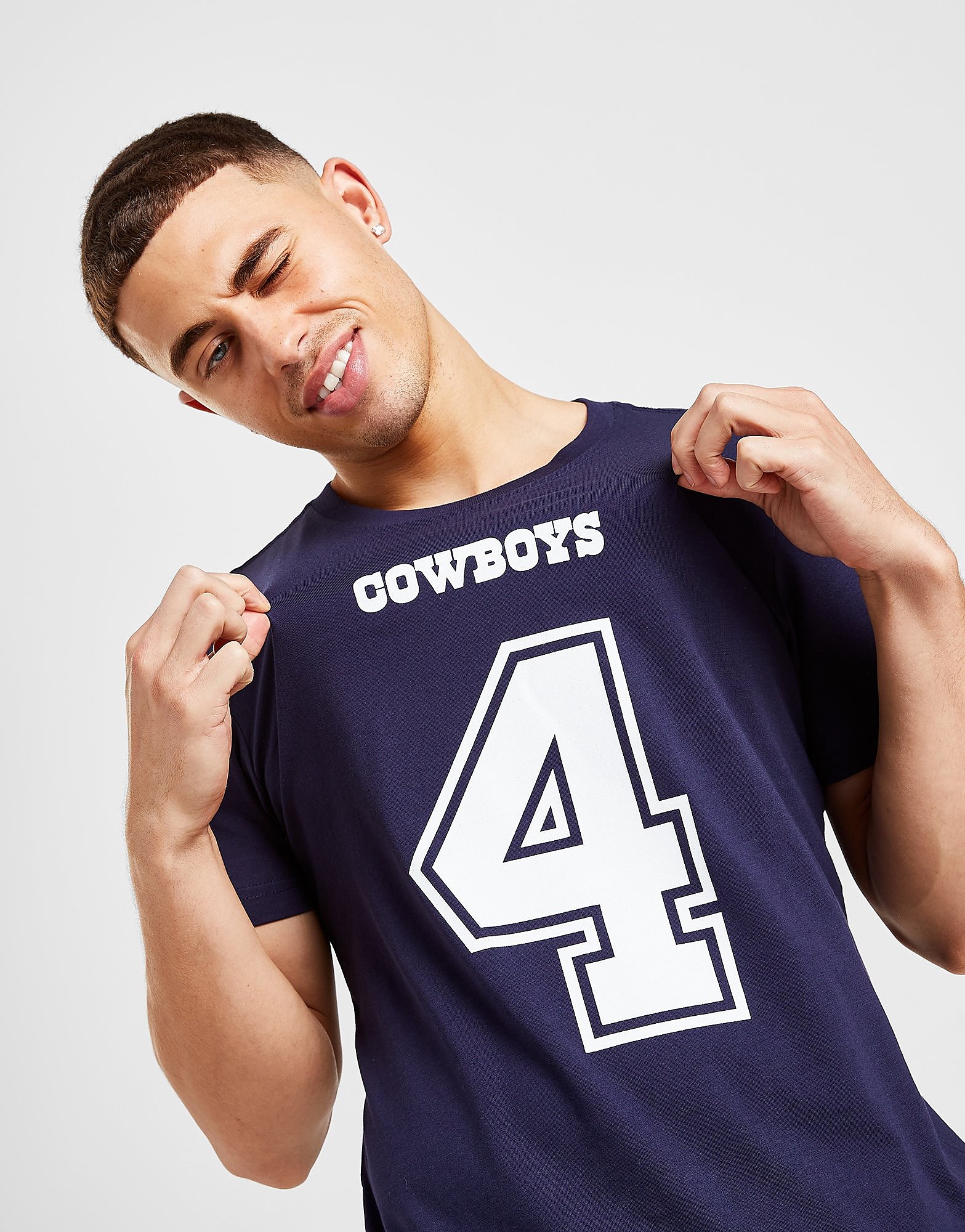 

Official Team NFL Dallas Cowboys Prescott #4 T-Shirt - Navy - Mens, Navy