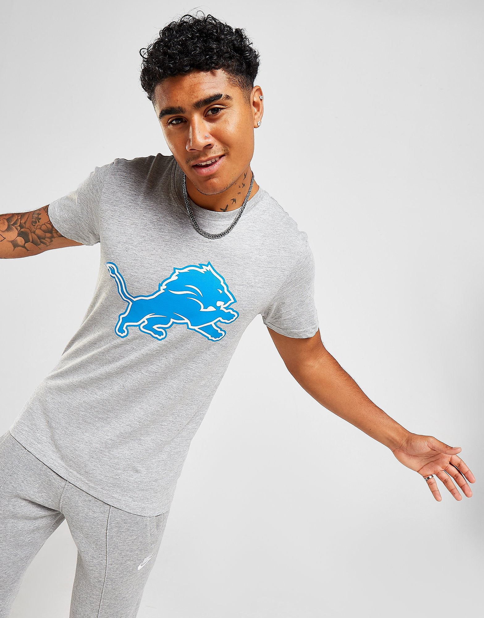 

Official Team NFL Detroit Lions Logo T-Shirt - Grey - Mens, Grey