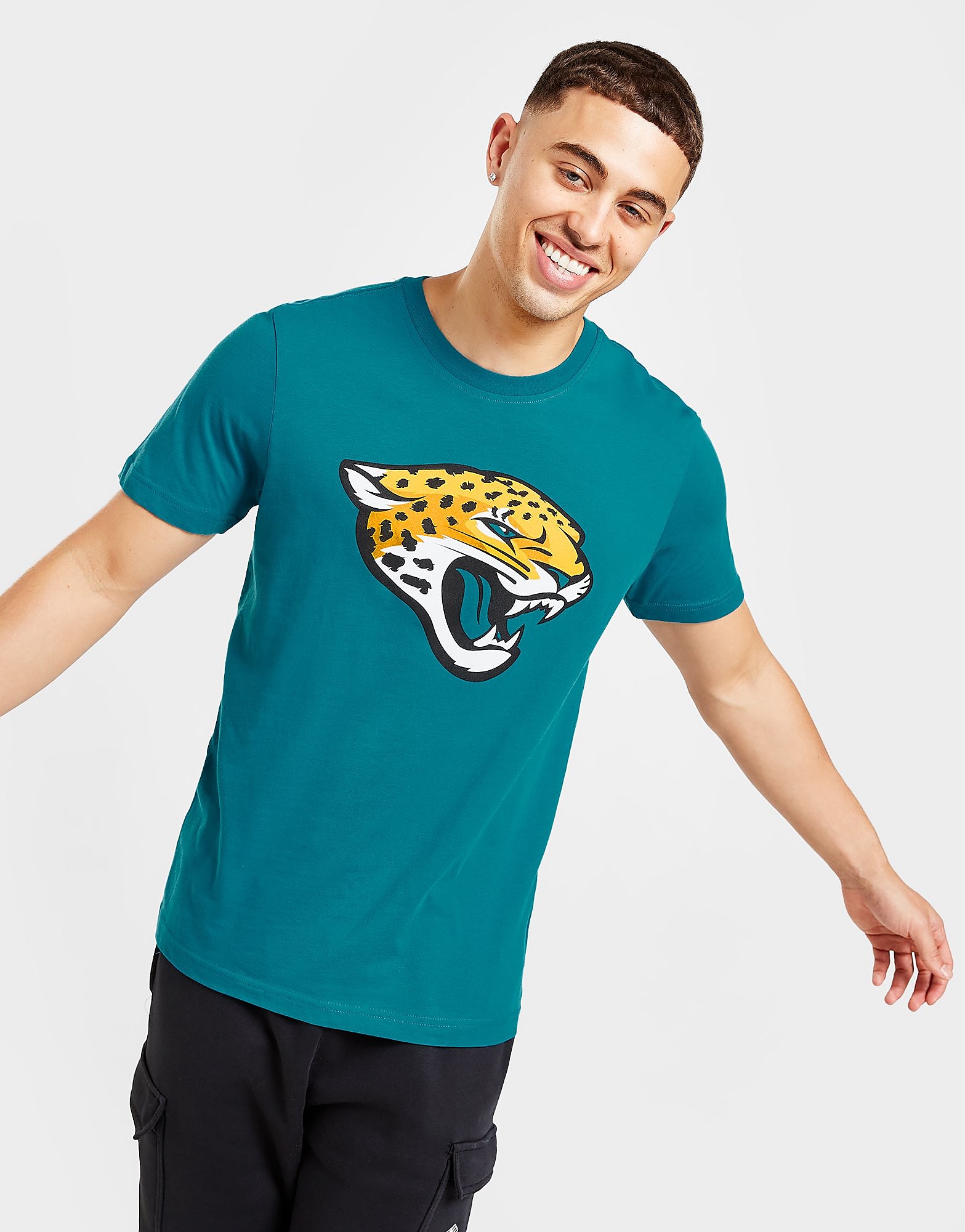 Official Team T-Shirt NFL Jacksonville Jaguars Logo - Azul - Mens, Azul