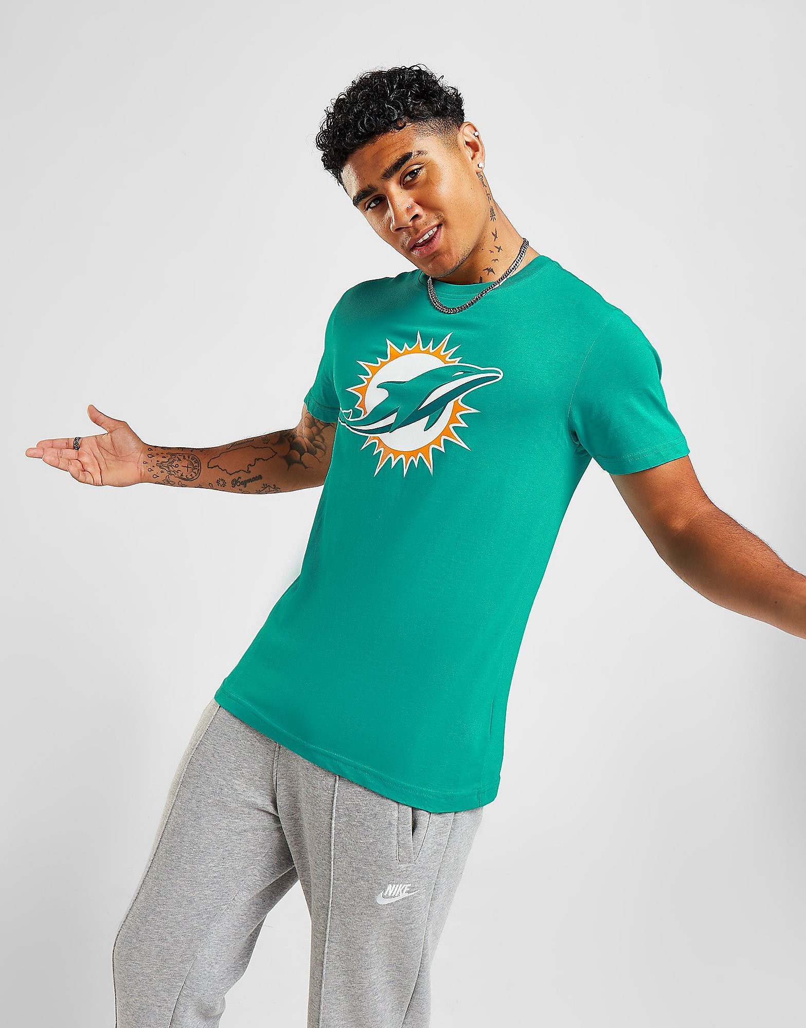 

Official Team NFL Miami Dolphins Logo T-Shirt - Blue - Mens, Blue