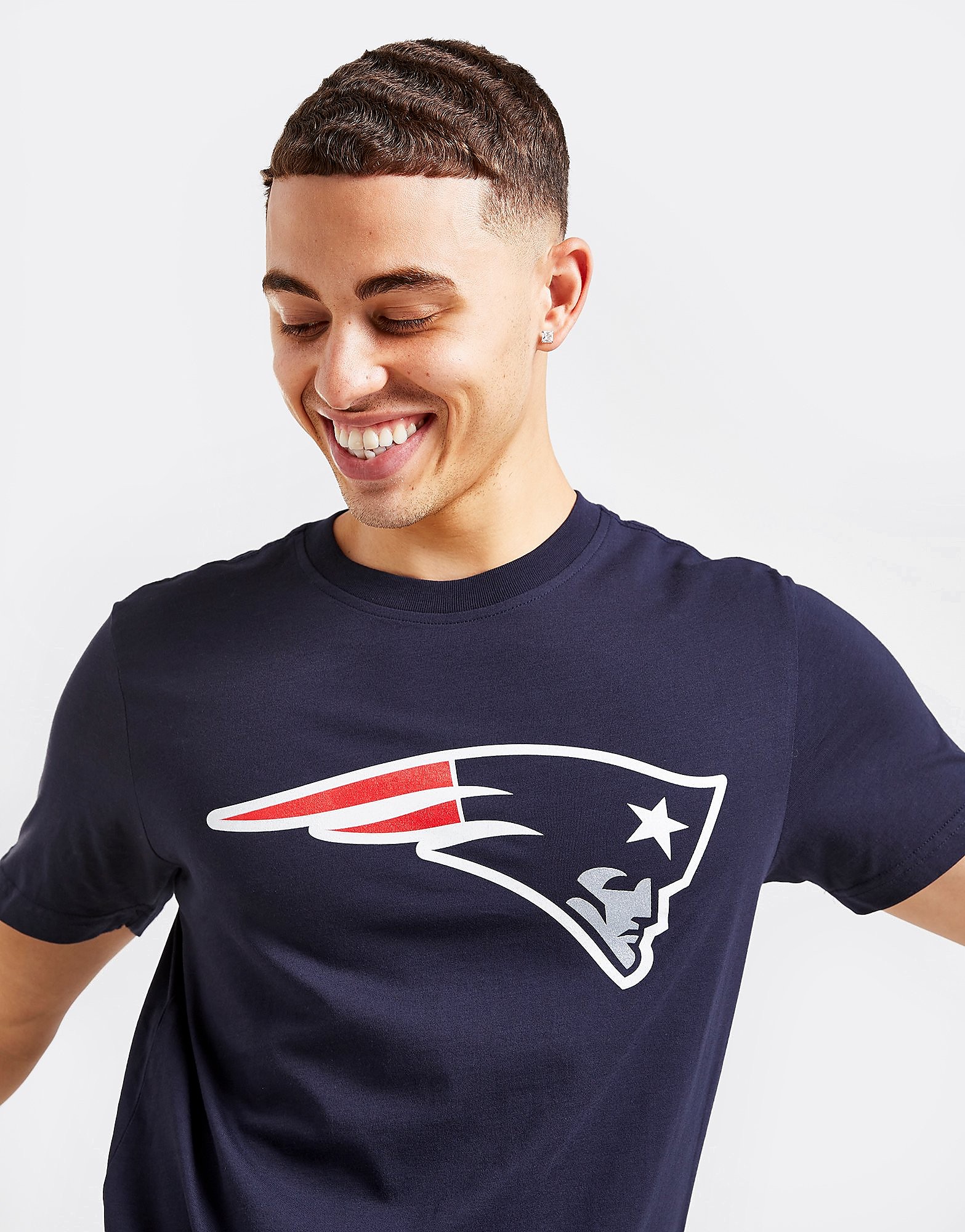 Official Team T-Shirt NFL New Inglaterra Patriots Logo - Azul - Mens, Azul