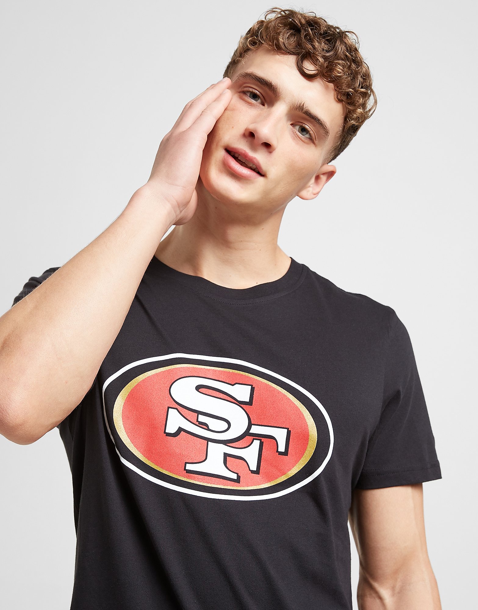 

Official Team NFL San Francisco 49ers Logo T-Shirt - Black - Mens, Black