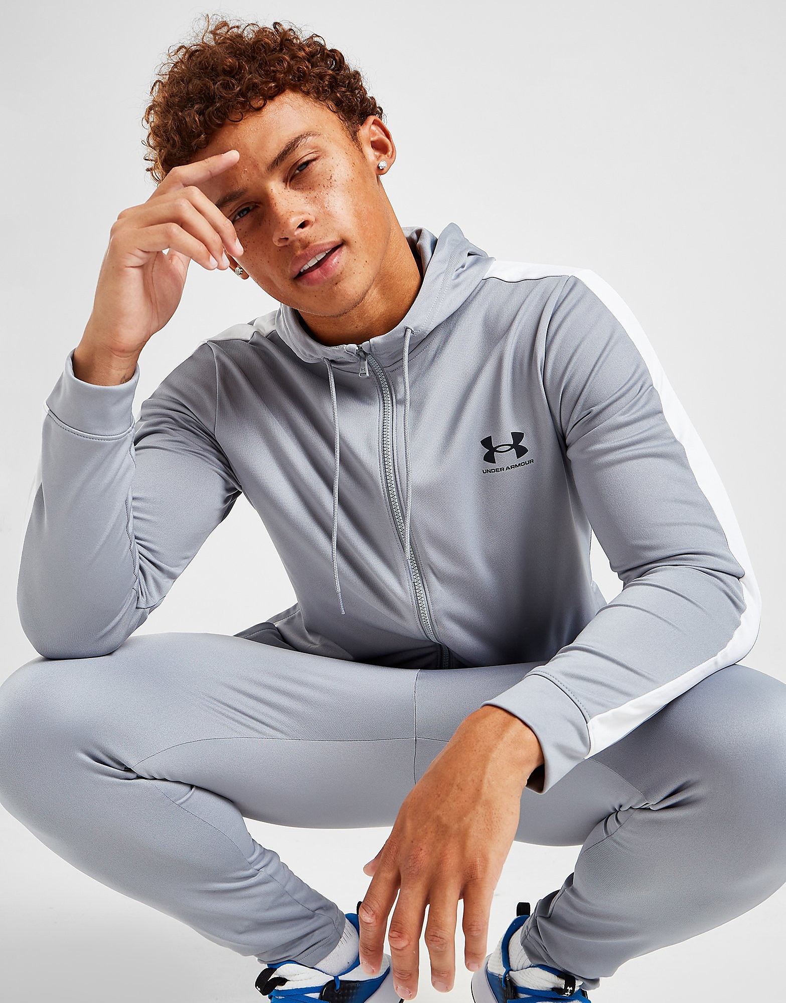 

Under Armour Poly Hoodie - Grey - Mens, Grey