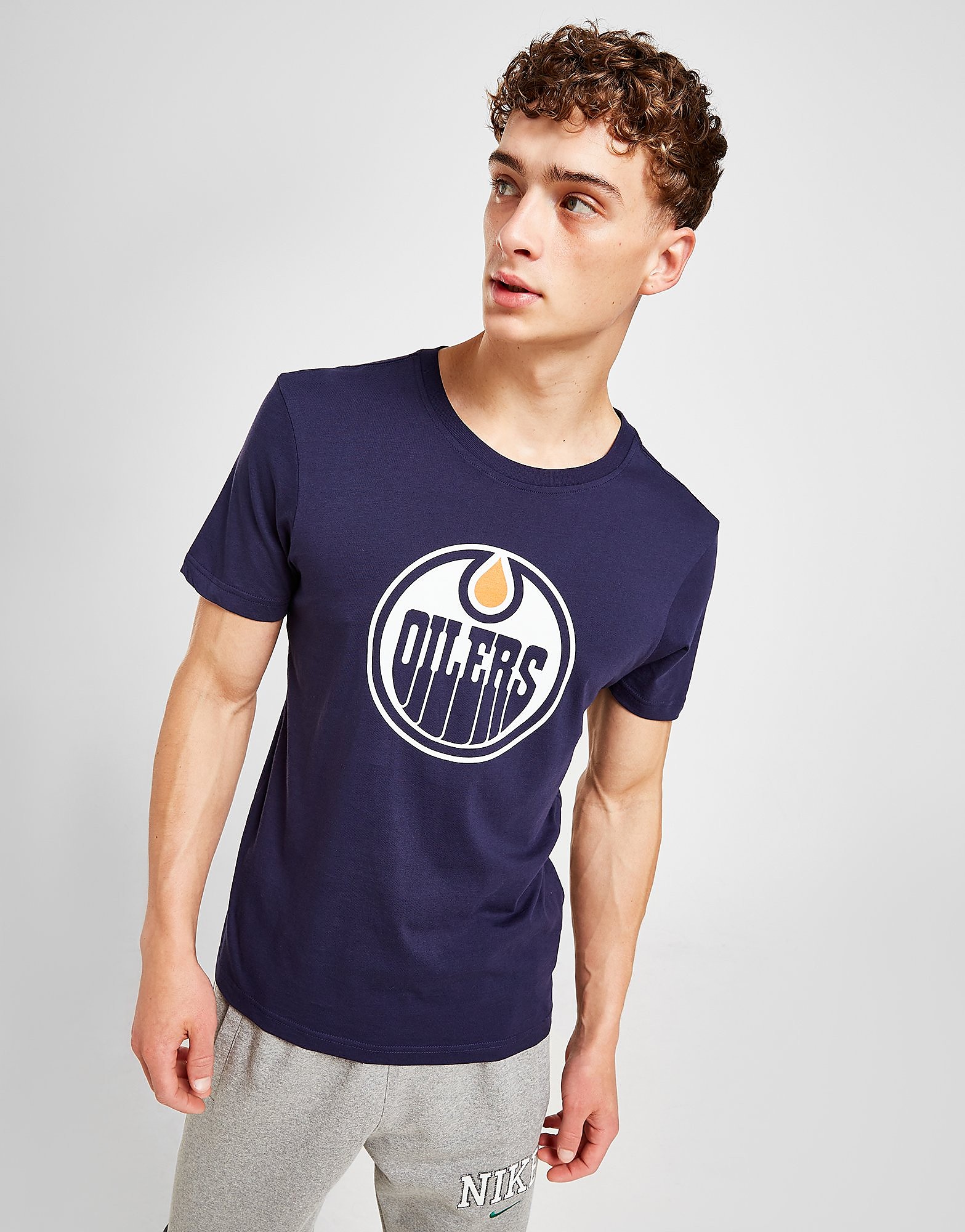 

Official Team NHL Edmonton Oilers Logo T-Shirt - Blue - Mens, Blue