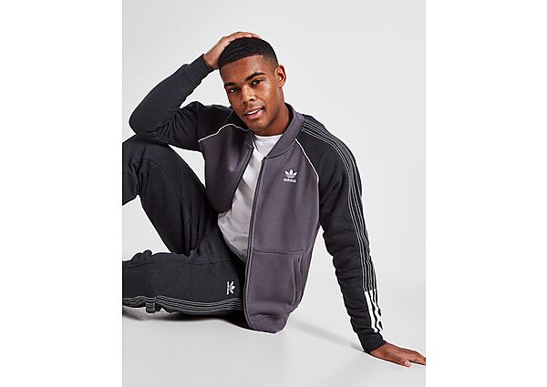 Adidas Originals SST Fleece Track Top - Only at JD - Grey - Mens, Grey