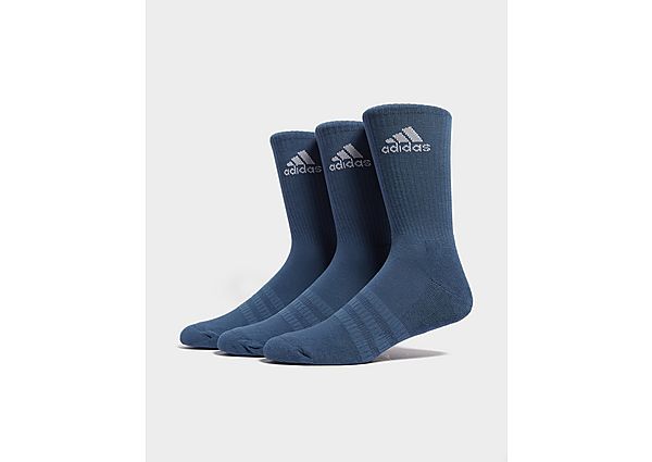 Adidas 3-Pack Crew Socks - Blue, Blue