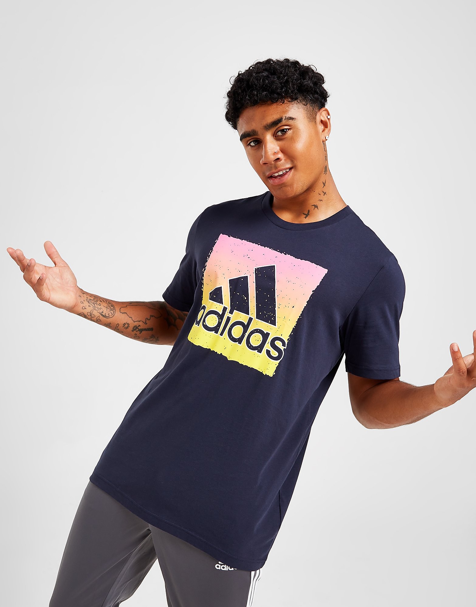 

adidas Badge Of Sport Fade T-Shirt - Only at JD - Blue - Mens, Blue