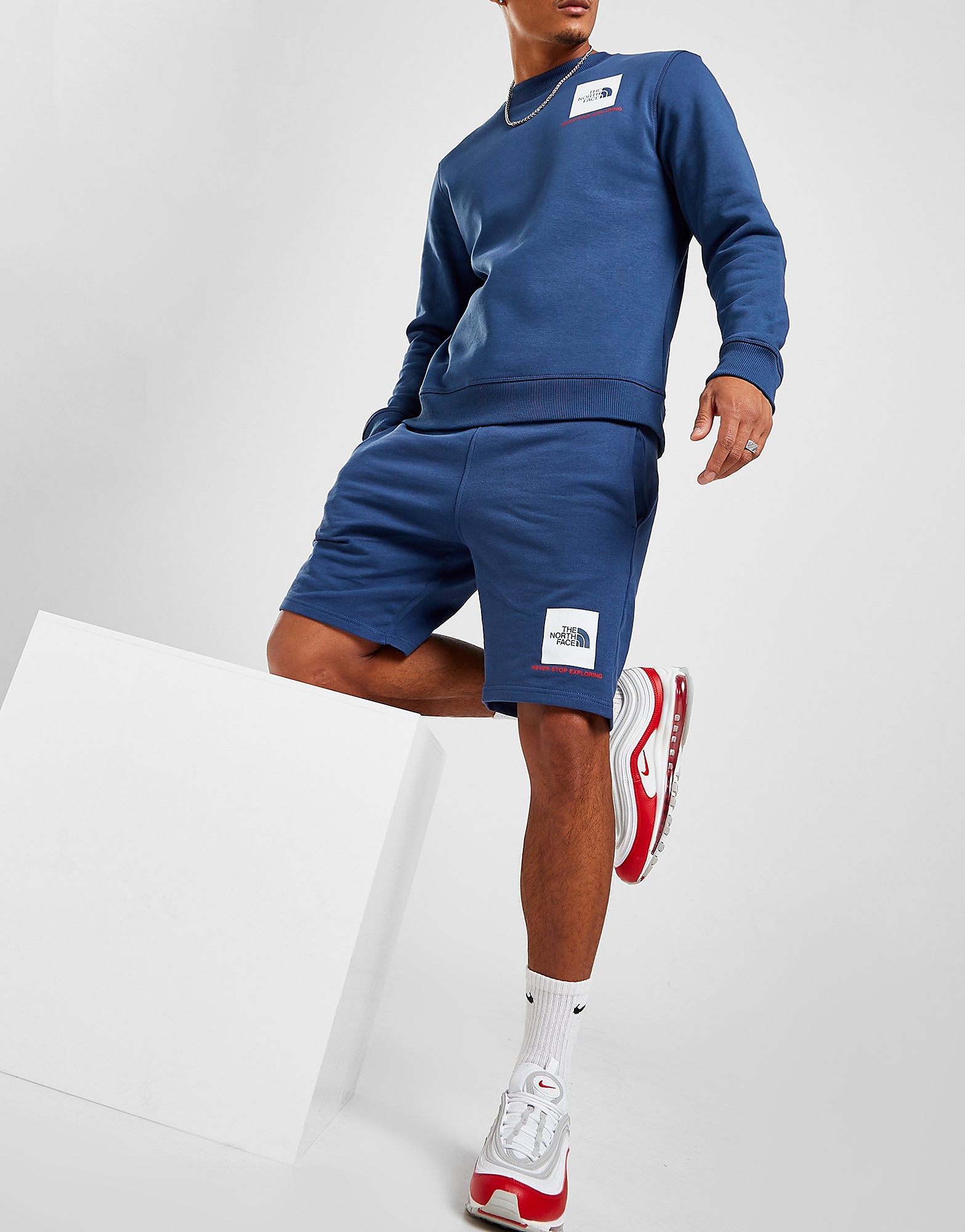 

The North Face Fine Box Shorts - Only at JD - Blue - Mens, Blue