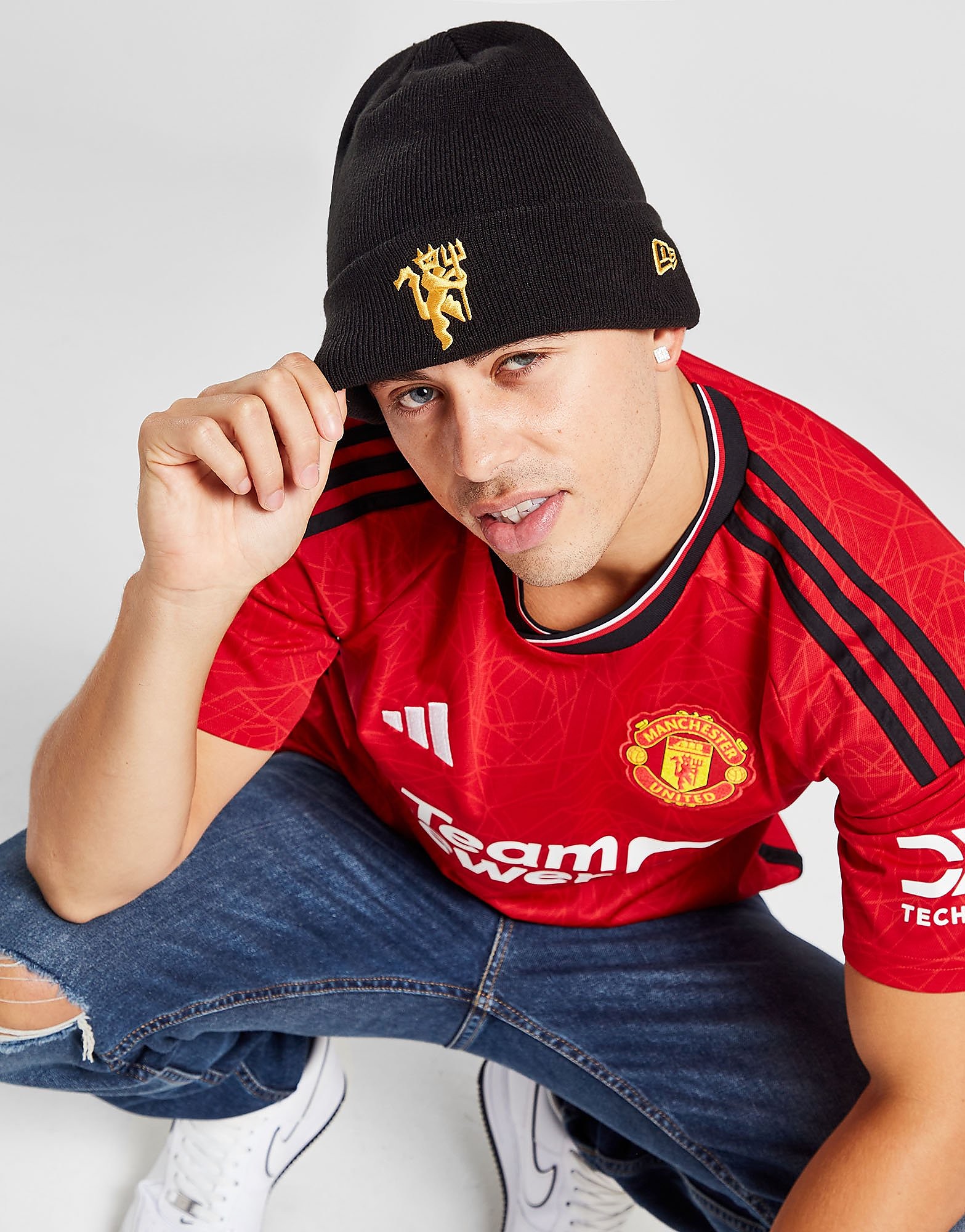 

New Era Manchester United FC Beanie Hat - Black - Womens, Black