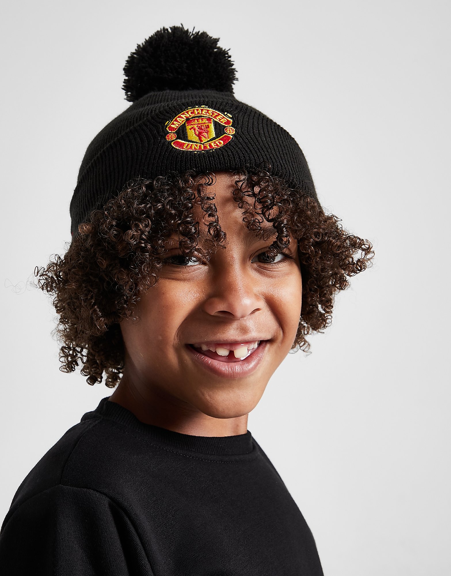 

New Era Manchester United FC Pom Beanie Hat Kids' - Black - Kids, Black