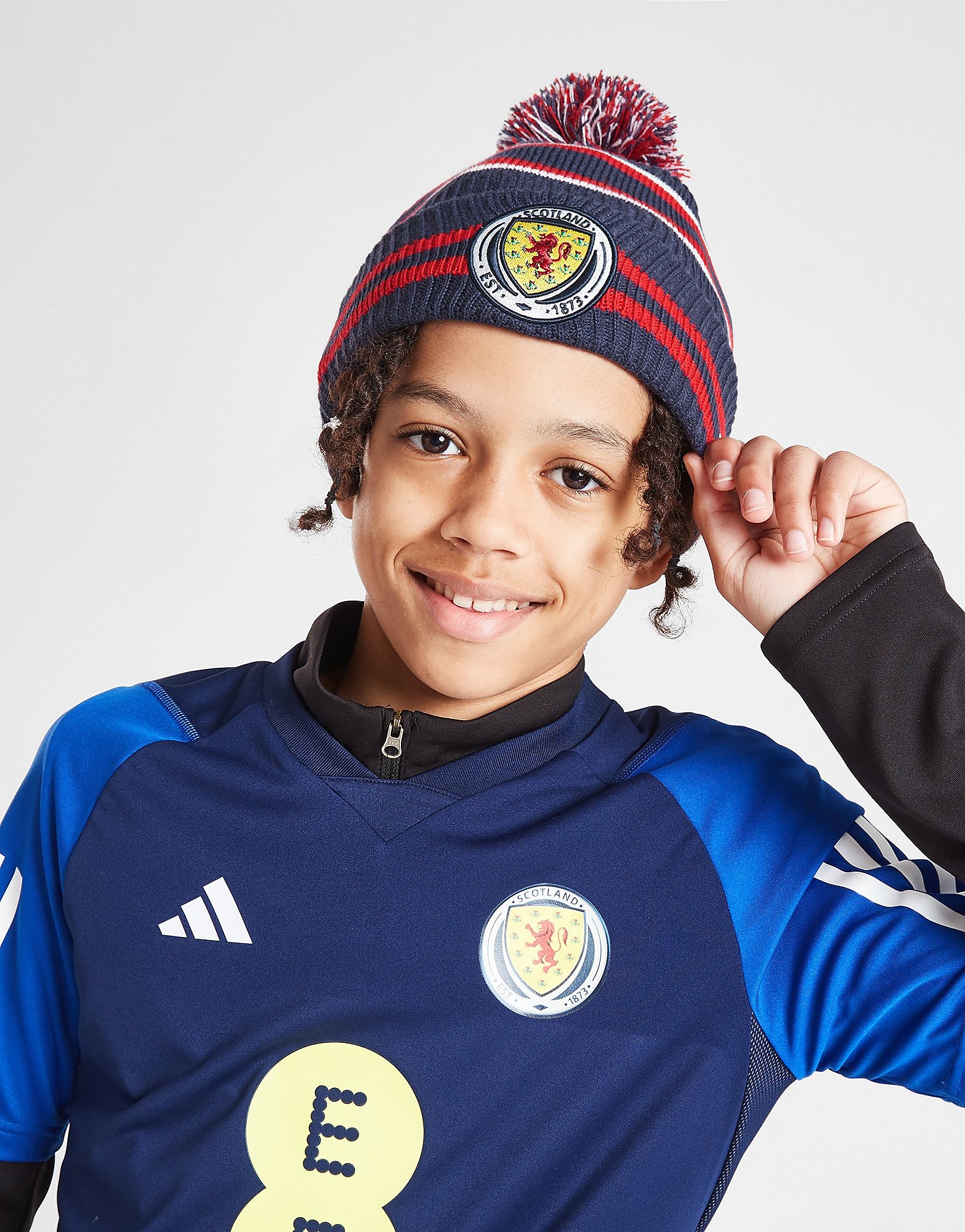 

New Era Scotland Pom Beanie Hat Kids' - Blue - Kids, Blue