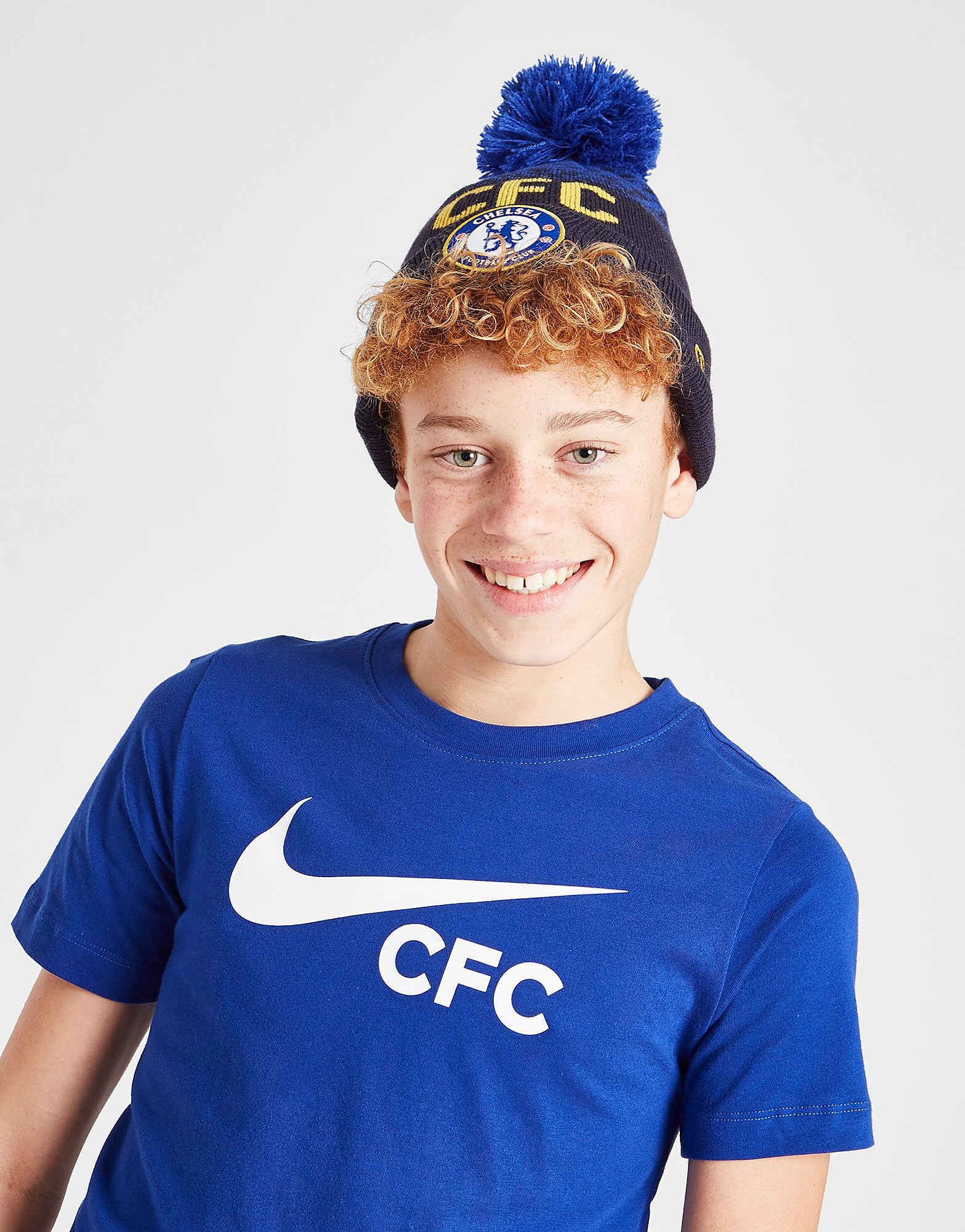 

New Era Chelsea FC Youth Pom Beanie Junior - Blue - Kids, Blue