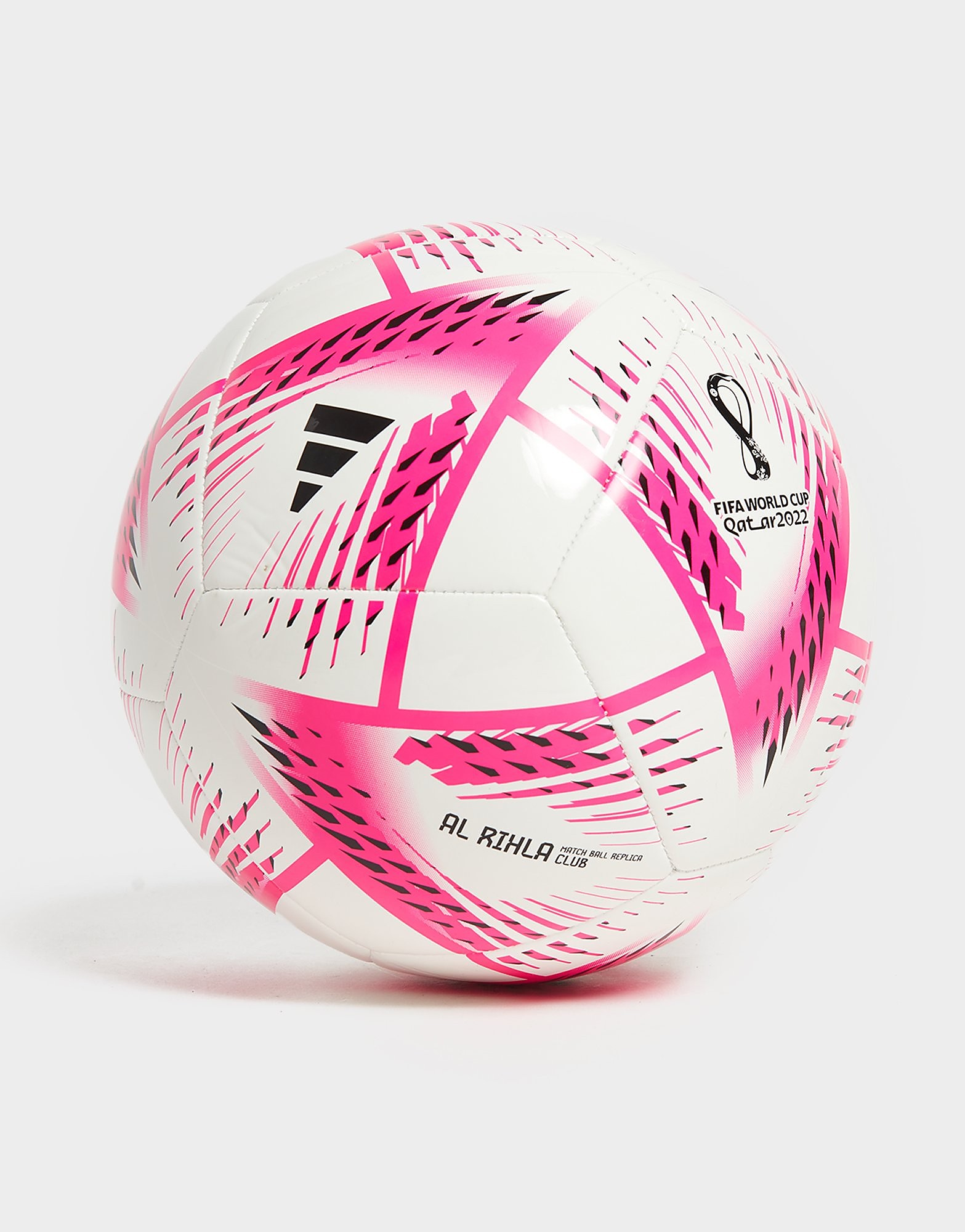 

adidas World Cup 2022 Al Rihla Football - White / Team Shock Pink / Black - Kids, White / Team Shock Pink / Black