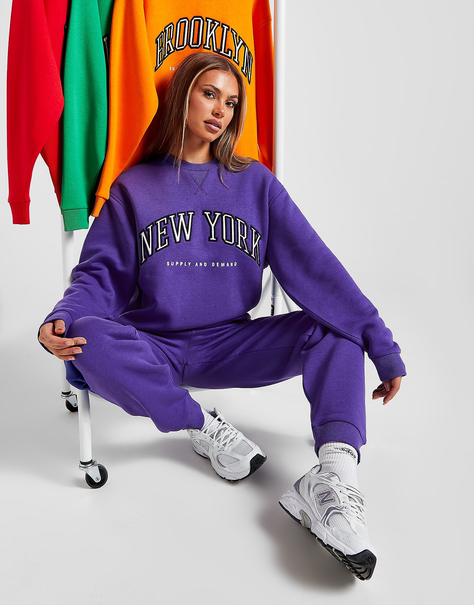 

Supply & Demand Varsity Crew Sweatshirt - Purple - Womens, Purple
