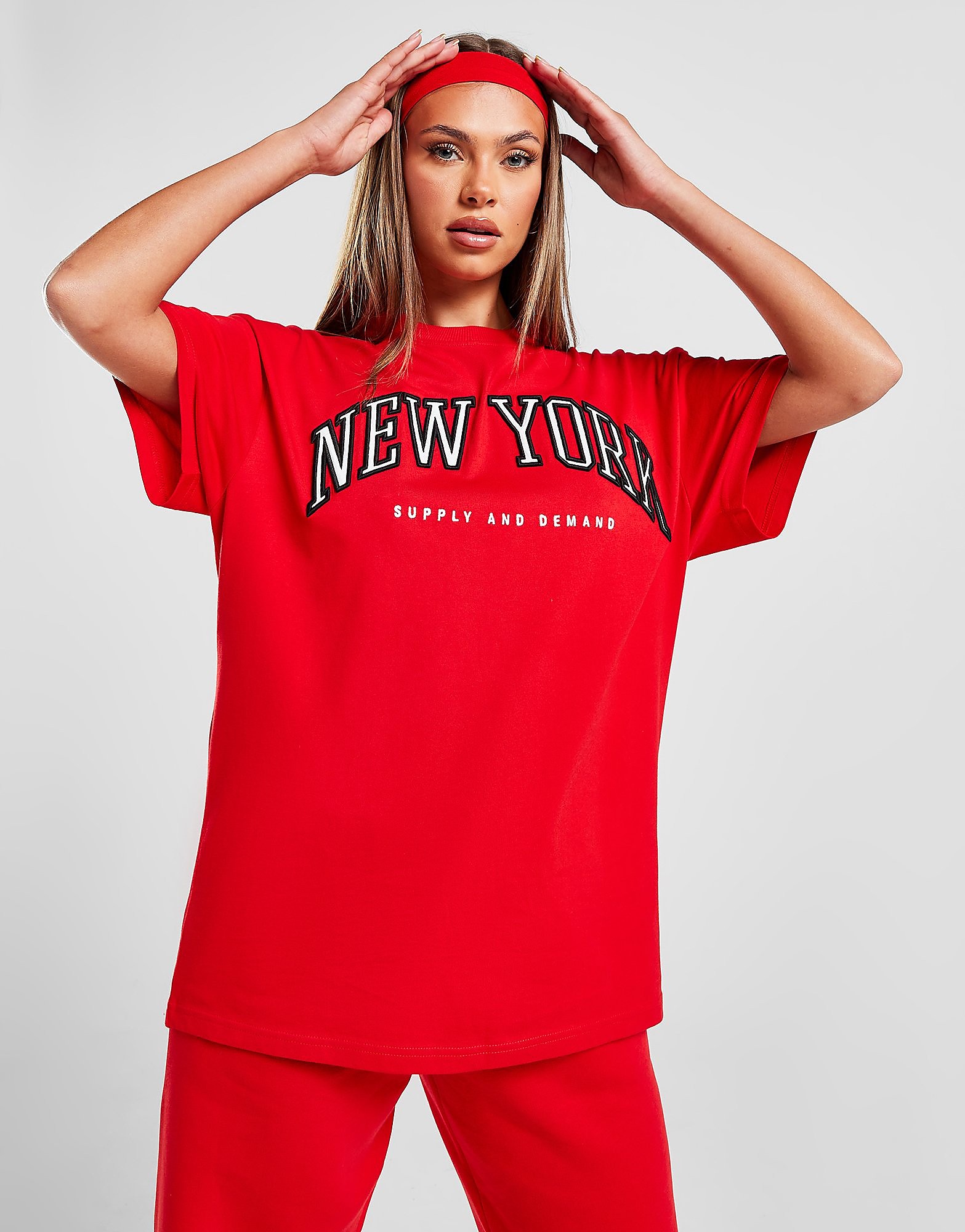 

Supply & Demand Varsity Boyfriend T-Shirt - Red - Womens, Red