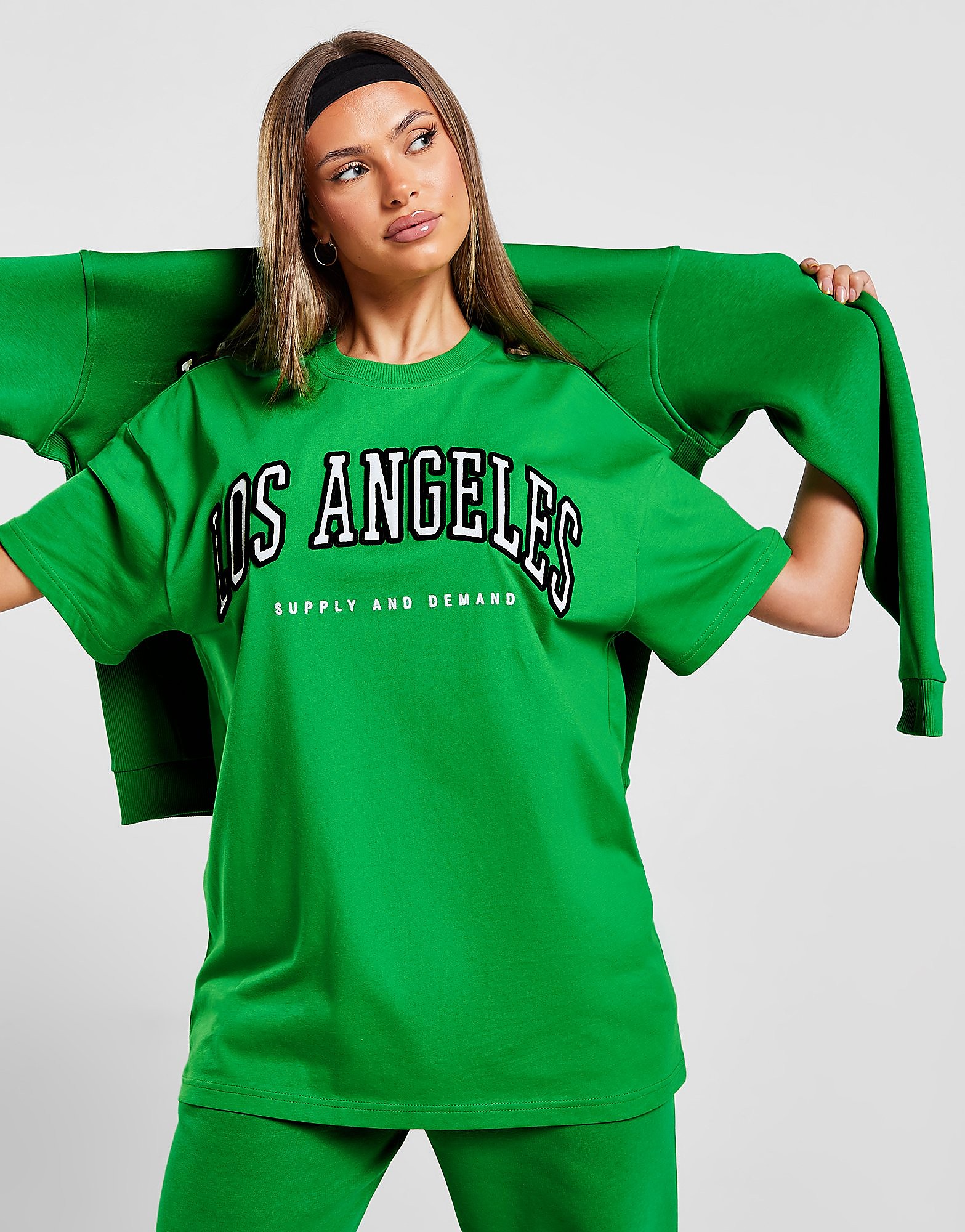 

Supply & Demand Varsity Boyfriend T-Shirt - Green - Womens, Green