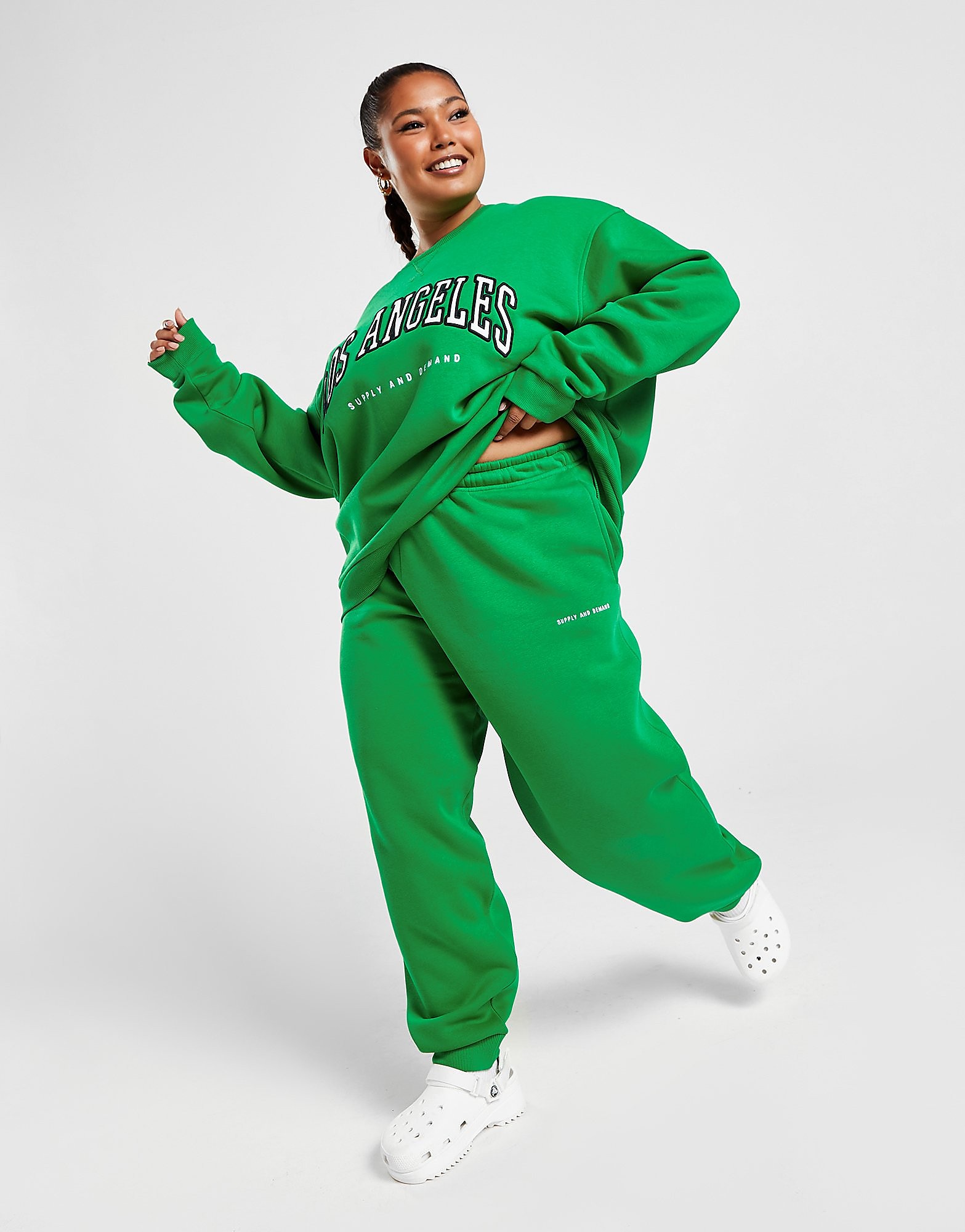 

Supply & Demand Plus Size Varsity Joggers - Green - Womens, Green