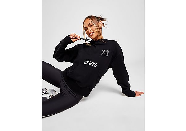 PE Nation x Asics Tracklite Logo Overhead Hoodie - Only at JD - Black - Womens, Black