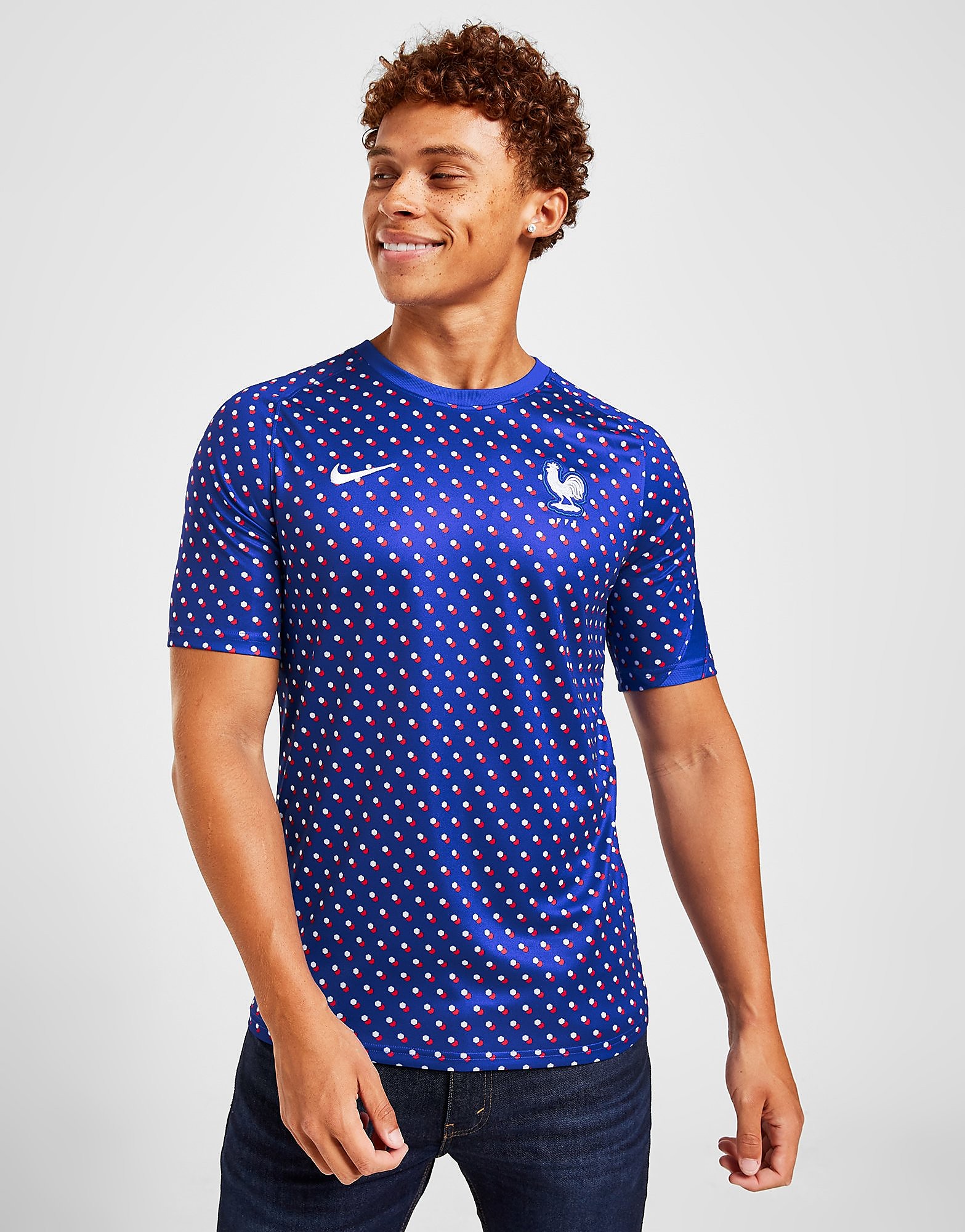

Nike France 2022 Pre Match Shirt - Blue - Mens, Blue