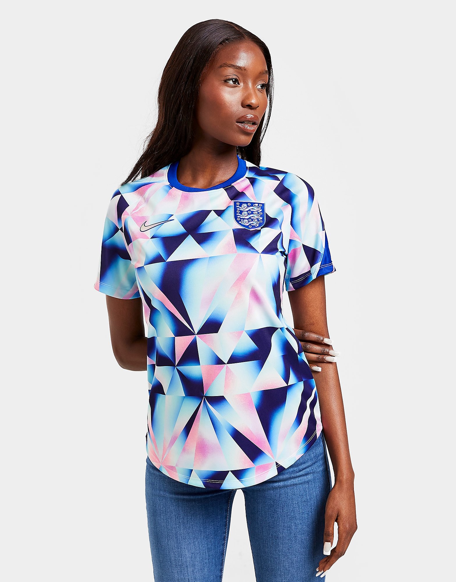 

Nike England WEC 2022 Pre Match Shirt Women's - Blue, Blue