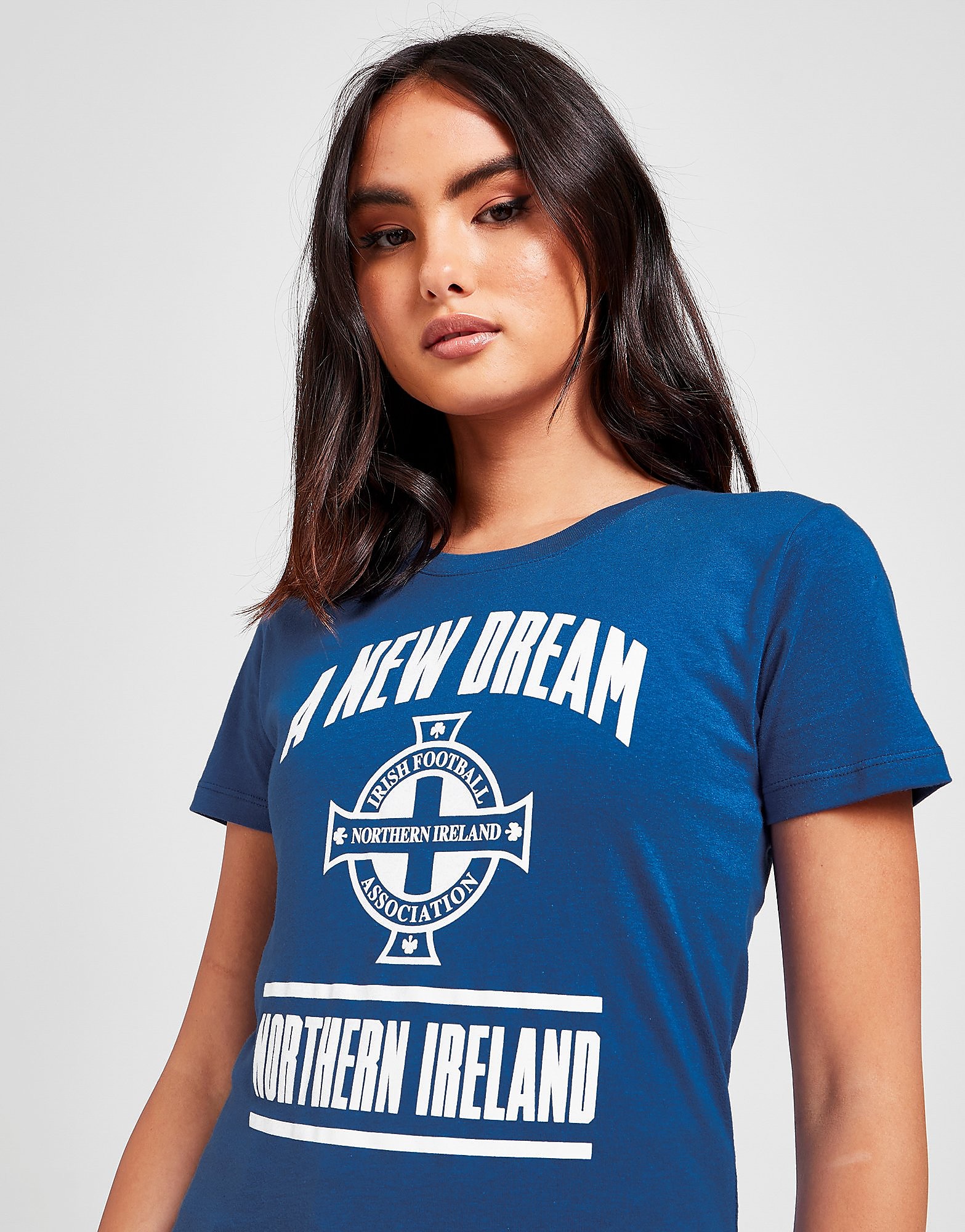 

Official Team Northern Ireland 'A New Dream' T-Shirt - Blue - Womens, Blue