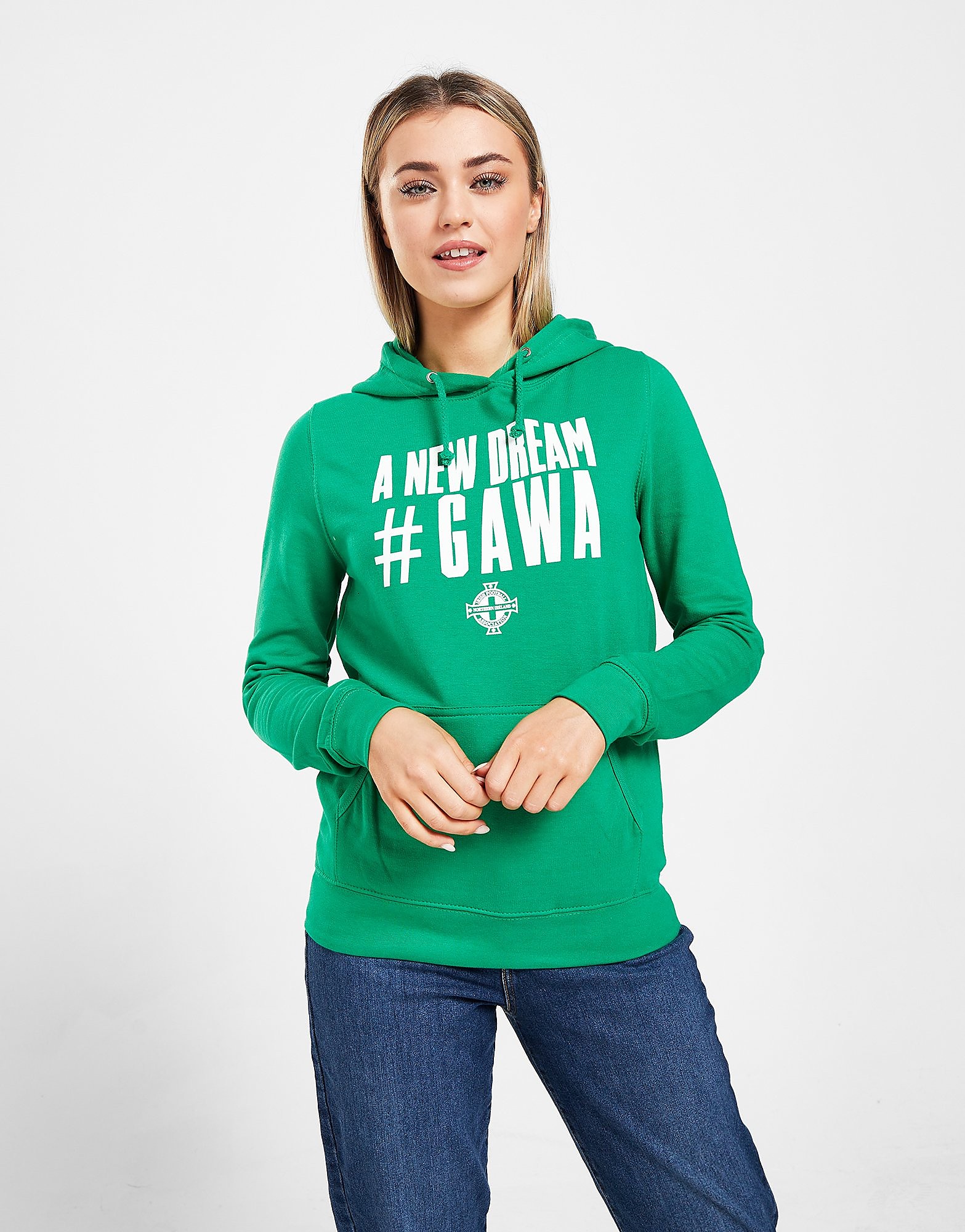 

Official Team Northern Ireland GAWA Overhead Hoodie - Green - Womens, Green