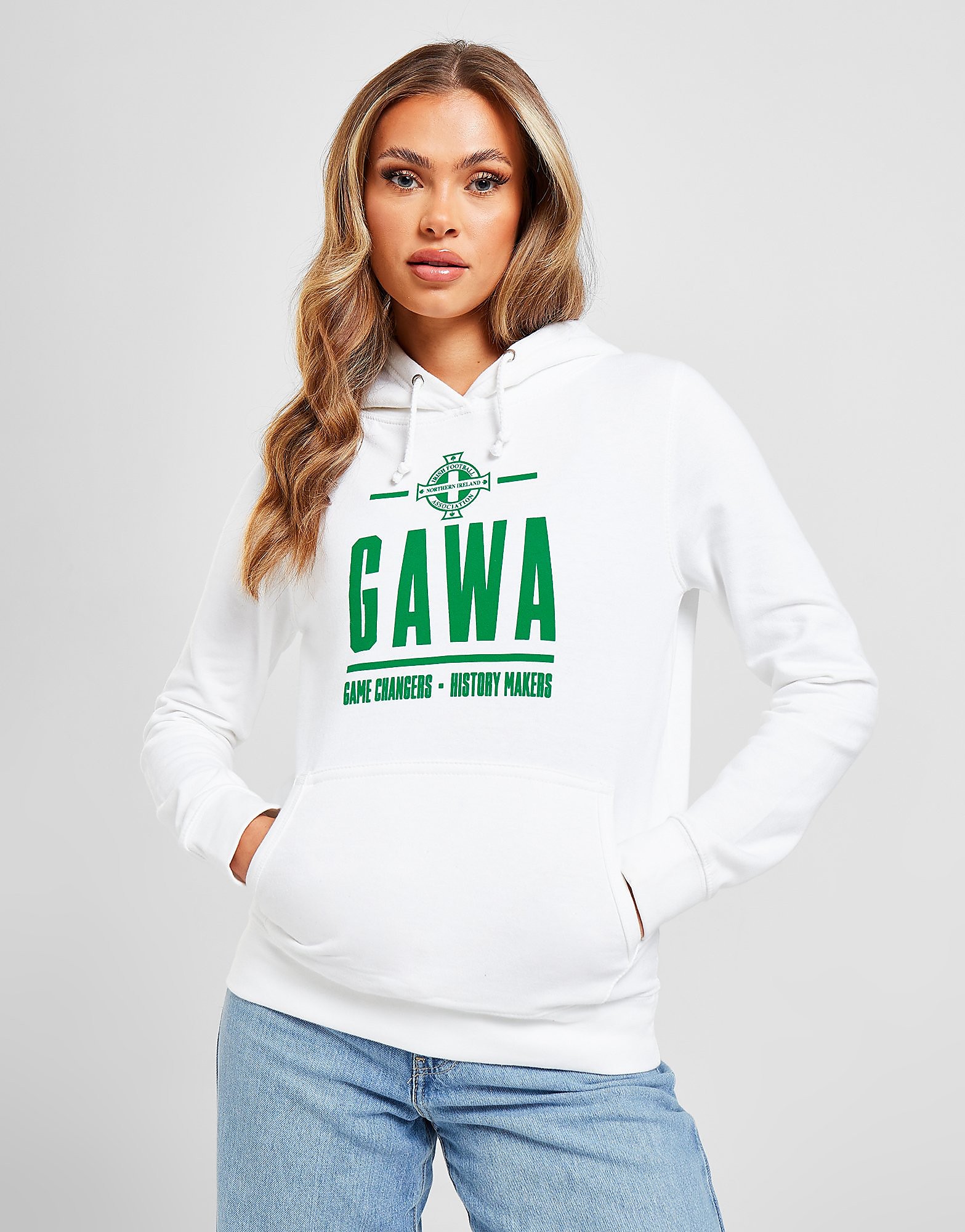 

Official Team Northern Ireland GAWA Overhead Hoodie - White - Womens, White
