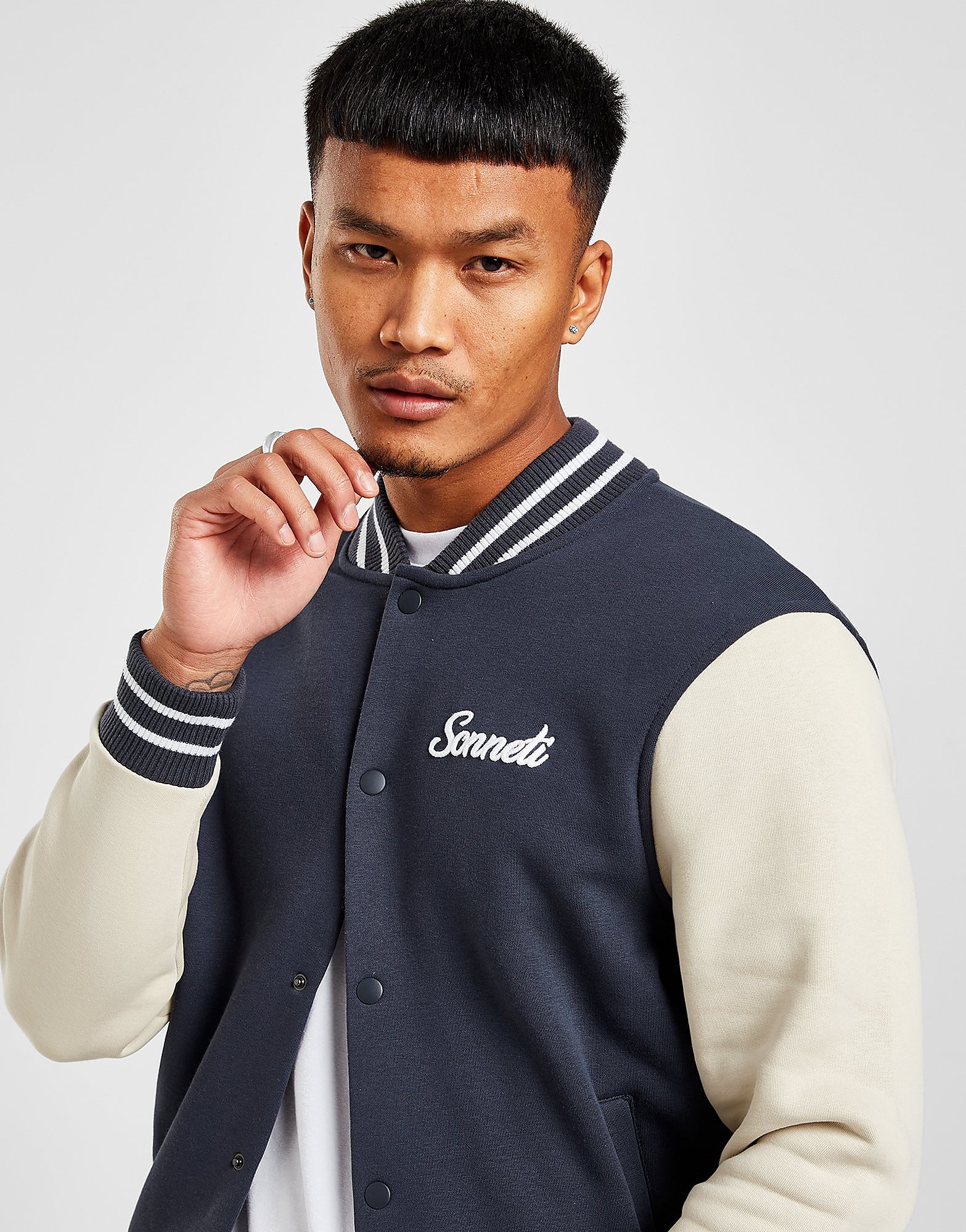 

Sonneti Varsity Bomber Jacket - Blue - Mens, Blue
