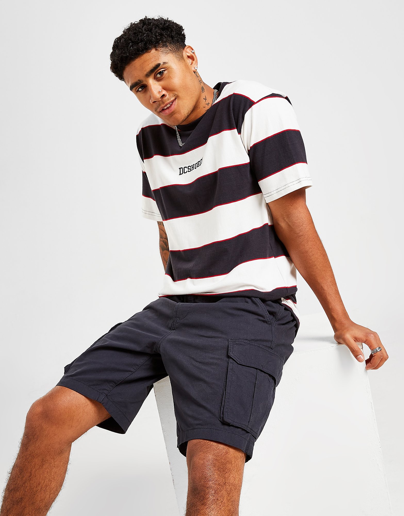 

Brave Soul Core Twill Cargo Shorts - Navy - Mens, Navy