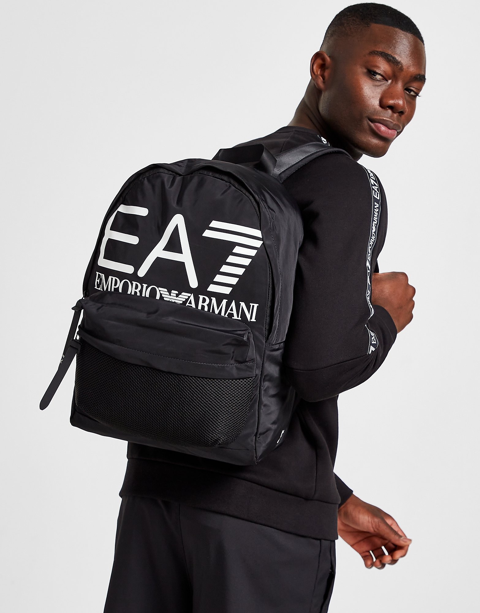 

Emporio Armani EA7 Training Large Logo Backpack - Black - Mens, Black