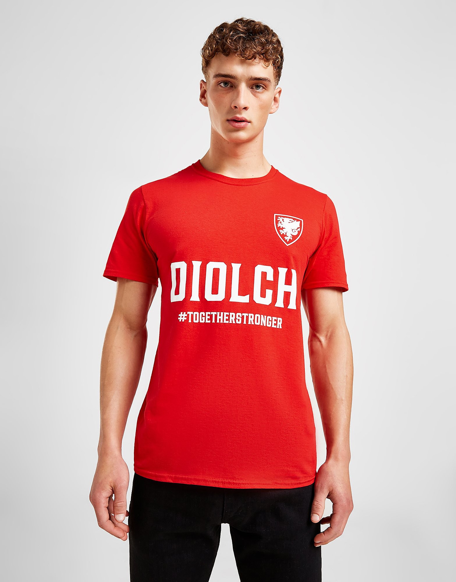 

Official Team Wales Diolch T-Shirt - Red - Mens, Red