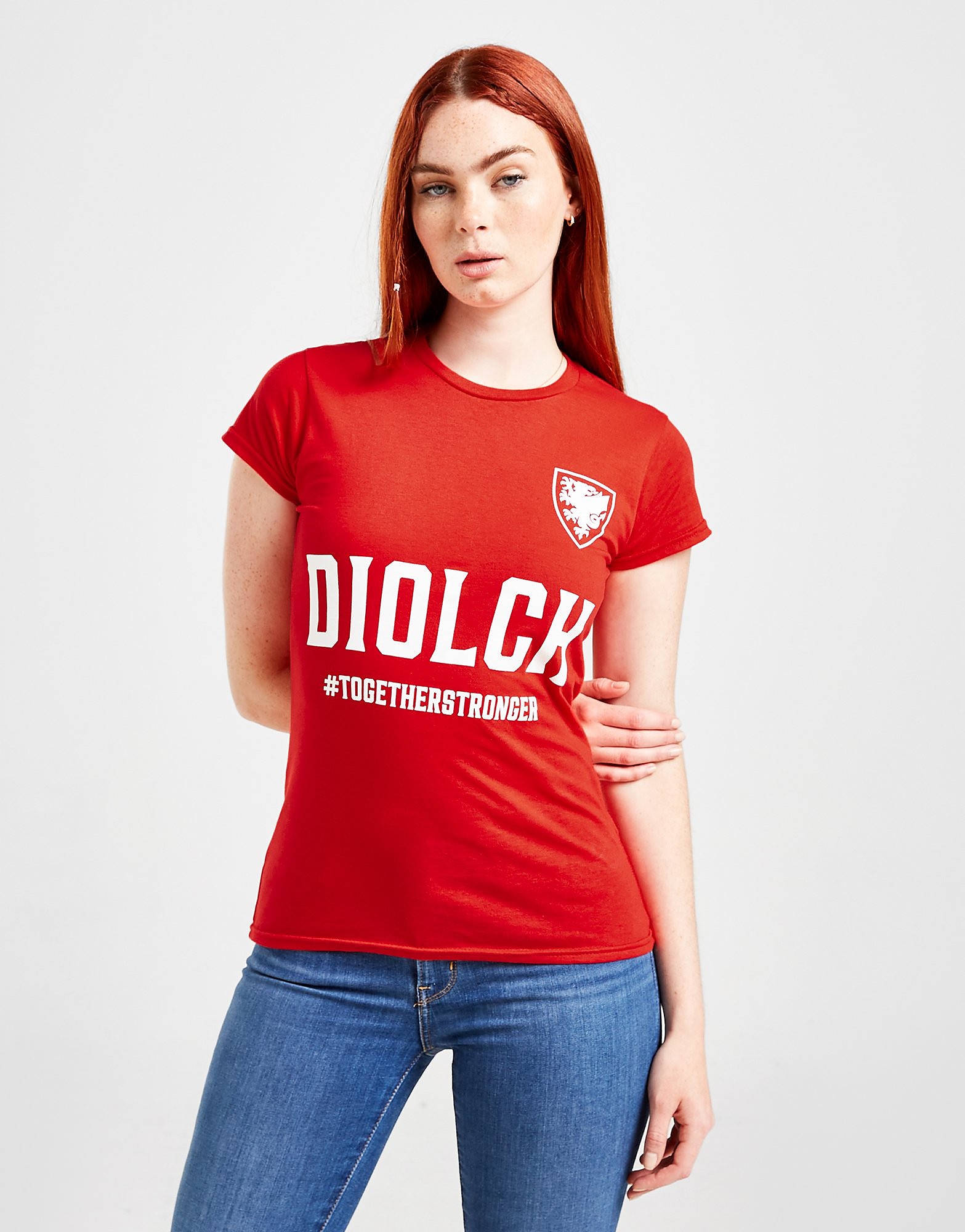 

Official Team Wales Diolch T-Shirt PRE ORDER - Red - Womens, Red