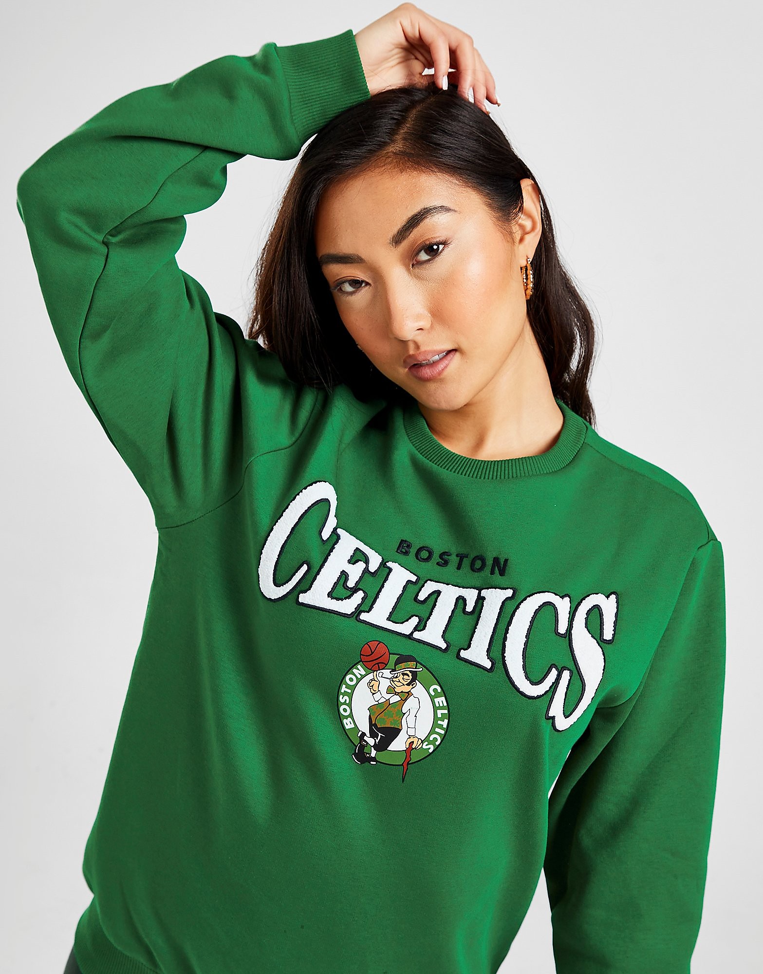 

New Era NBA Boston Celtics Logo Crew Sweatshirt - Green - Womens, Green