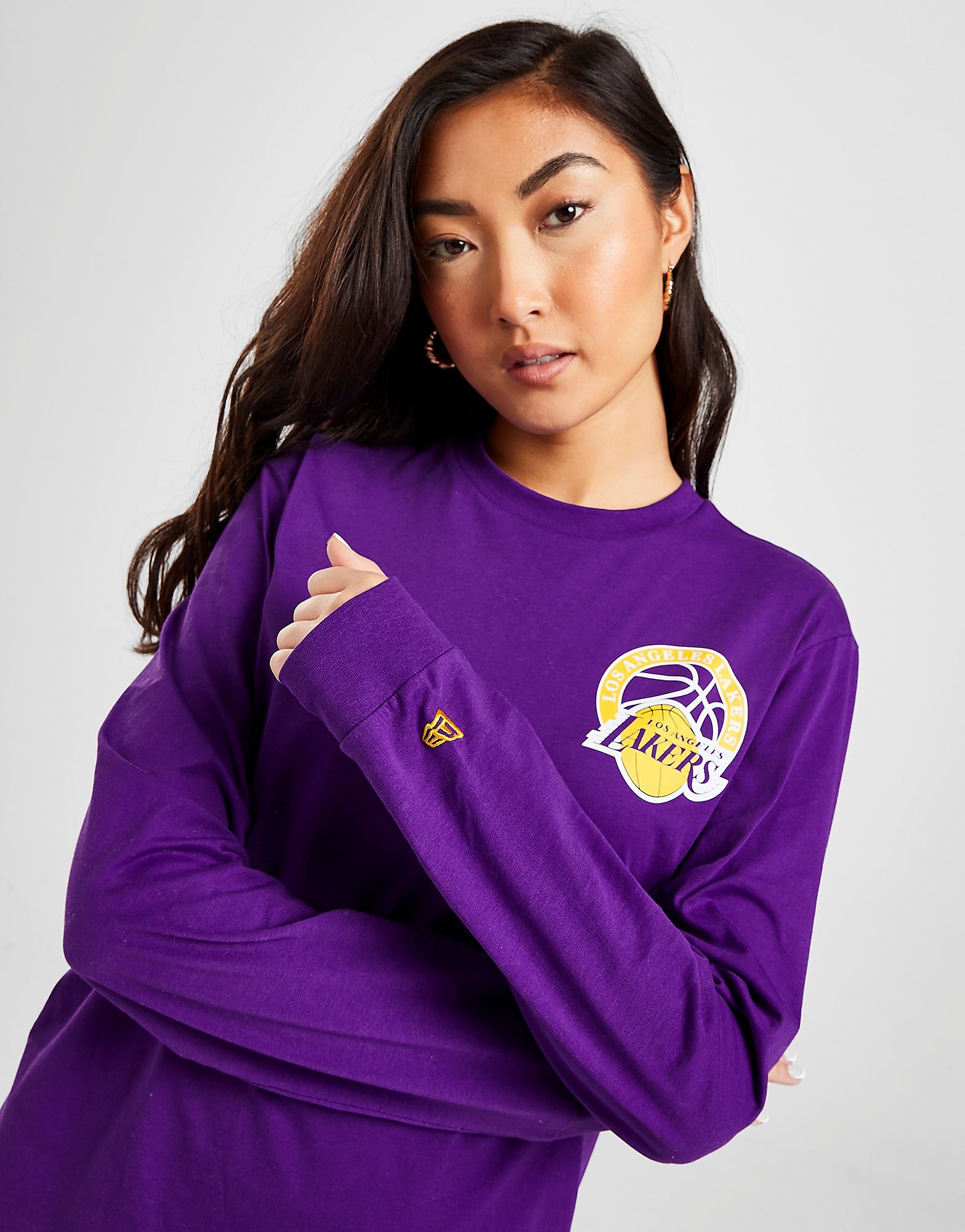 

New Era NBA Los Angeles Lakers Long Sleeve T-Shirt - Purple - Womens, Purple