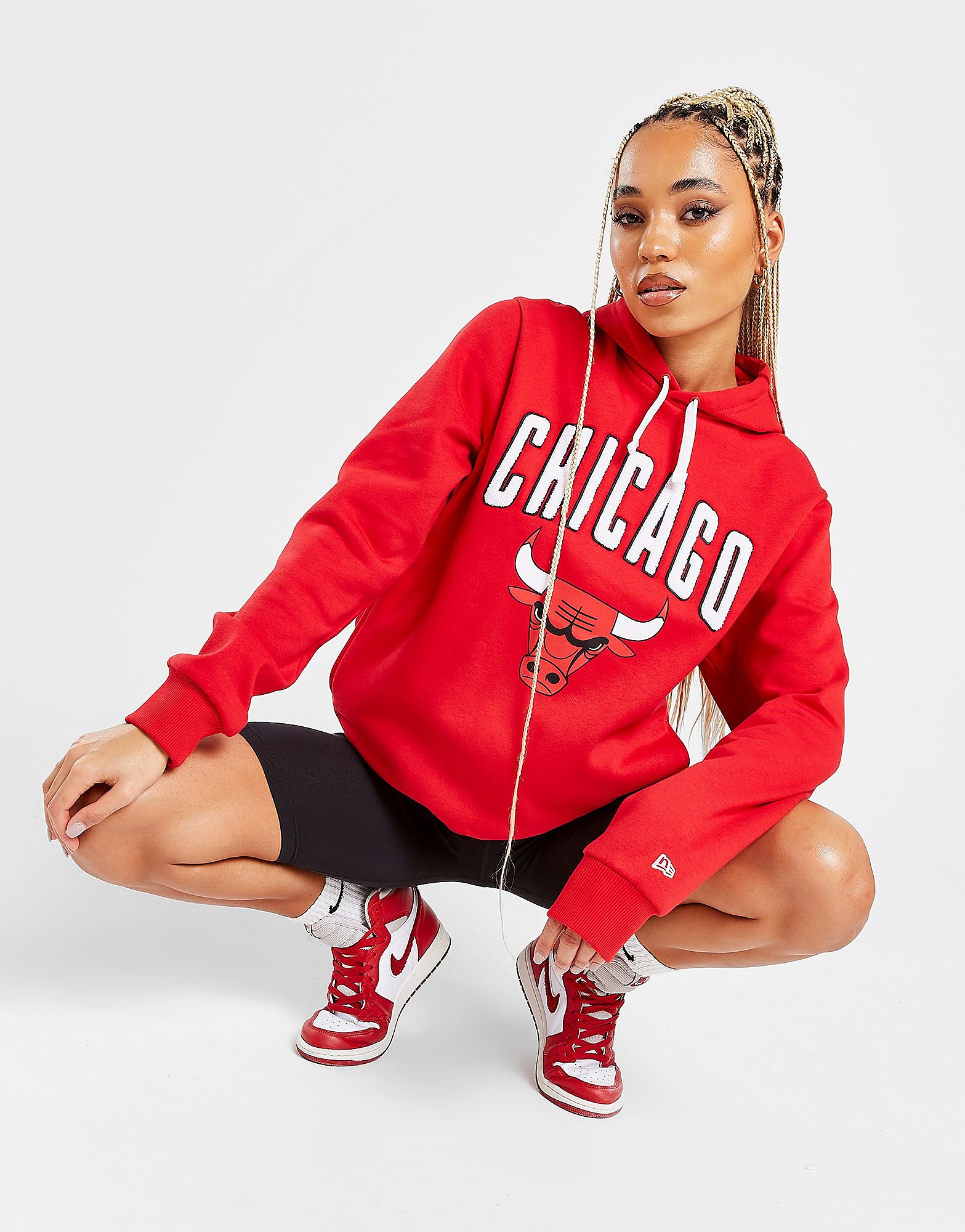 

New Era NBA Chicago Bulls Hoodie - Red - Womens, Red