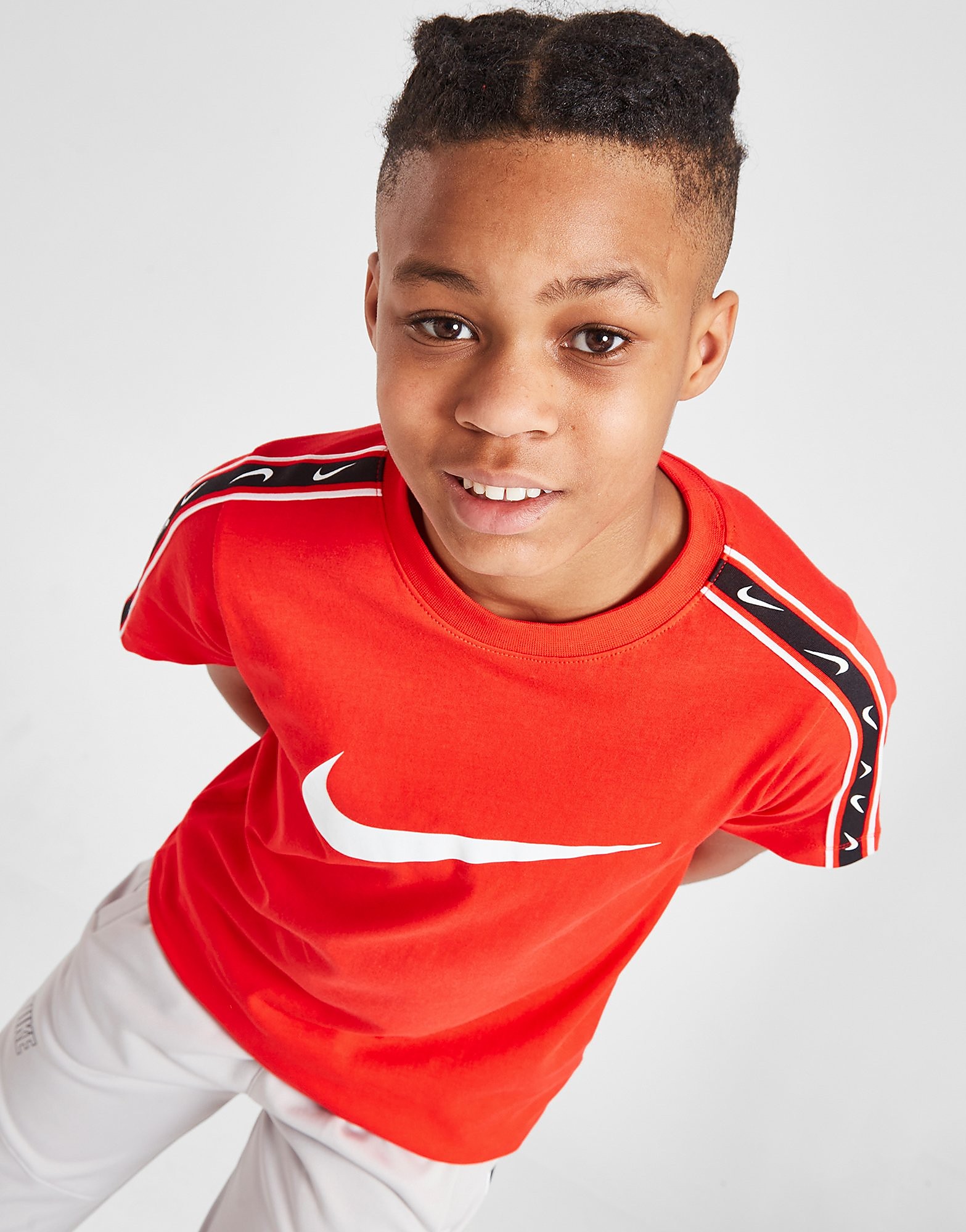 Nike Repeat Tape T-Shirt Junior - Vermelho - Kids, Vermelho