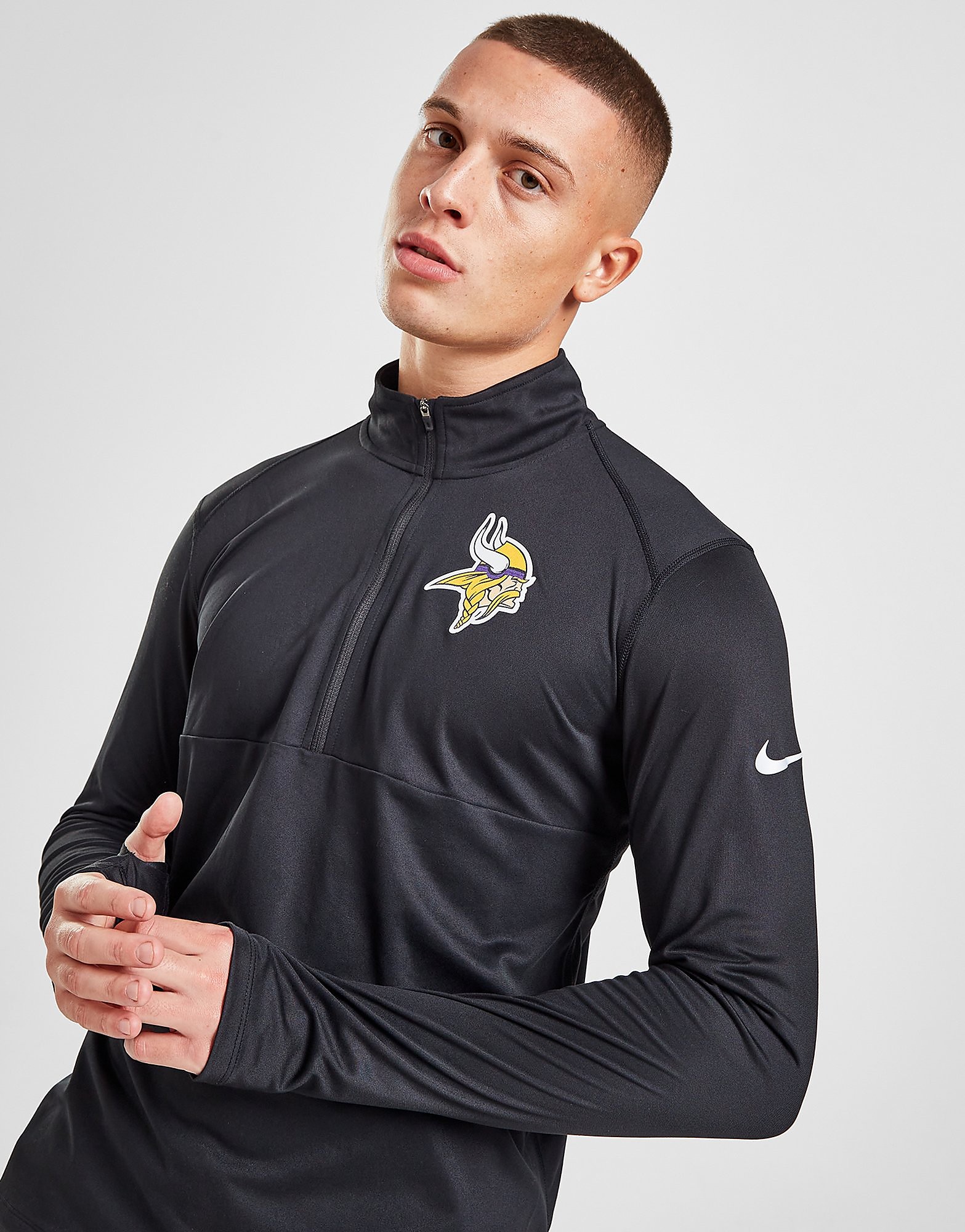 

Nike NFL Minnesota Vikings 1/2 Zip Top - Black - Mens, Black