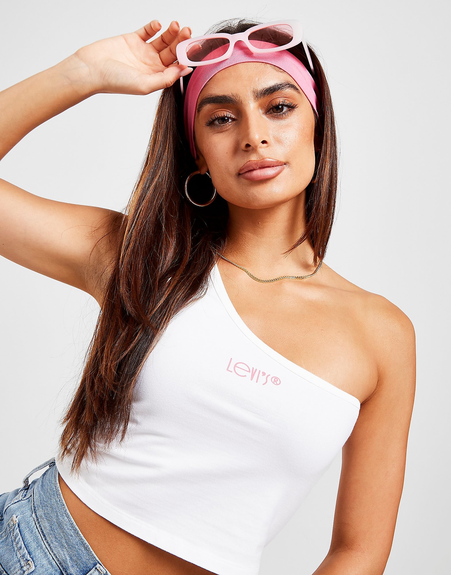 

LEVI'S One Shoulder Tank Top - White - Womens, White
